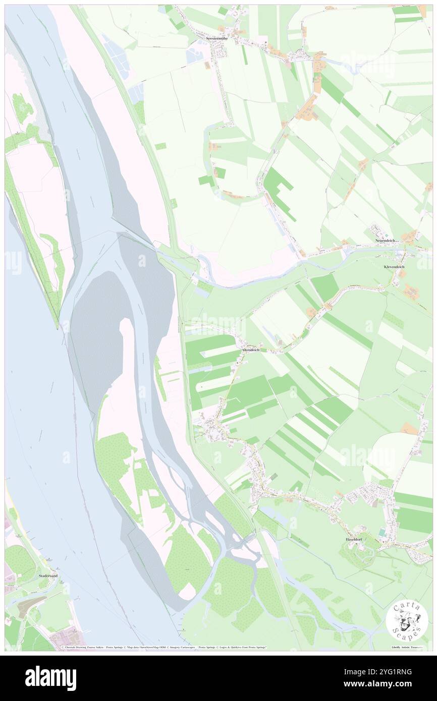 Kreuzdeich, DE, Germania, Schleswig-Holstein, N 53 39' 49'', N 9 33' 51'', mappa, Cartascapes Mappa pubblicata nel 2024. Esplora Cartascapes, una mappa che rivela i diversi paesaggi, culture ed ecosistemi della Terra. Viaggia attraverso il tempo e lo spazio, scoprendo l'interconnessione del passato, del presente e del futuro del nostro pianeta. Foto Stock