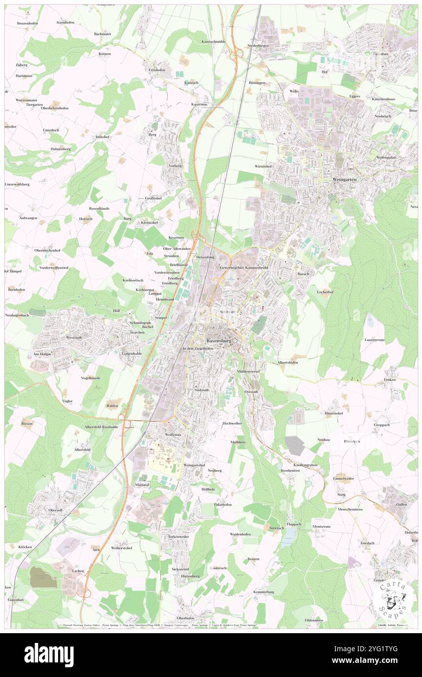 Painted Tower, regione di Tübingen, DE, Germania, Baden-Wurttemberg, N 47 47' 6'', N 9 36' 38'', MAP, Cartascapes Map pubblicata nel 2024. Esplora Cartascapes, una mappa che rivela i diversi paesaggi, culture ed ecosistemi della Terra. Viaggia attraverso il tempo e lo spazio, scoprendo l'interconnessione del passato, del presente e del futuro del nostro pianeta. Foto Stock