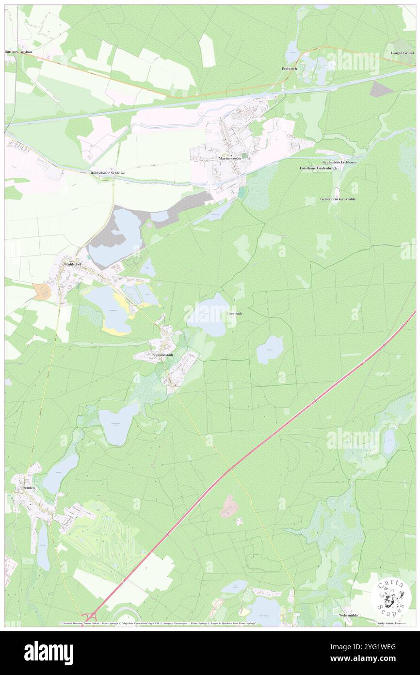 Eiserbuder SEE, DE, Germania, Brandeburgo, N 52 49' 5'', N 13 35' 38'', mappa, Cartascapes Mappa pubblicata nel 2024. Esplora Cartascapes, una mappa che rivela i diversi paesaggi, culture ed ecosistemi della Terra. Viaggia attraverso il tempo e lo spazio, scoprendo l'interconnessione del passato, del presente e del futuro del nostro pianeta. Foto Stock