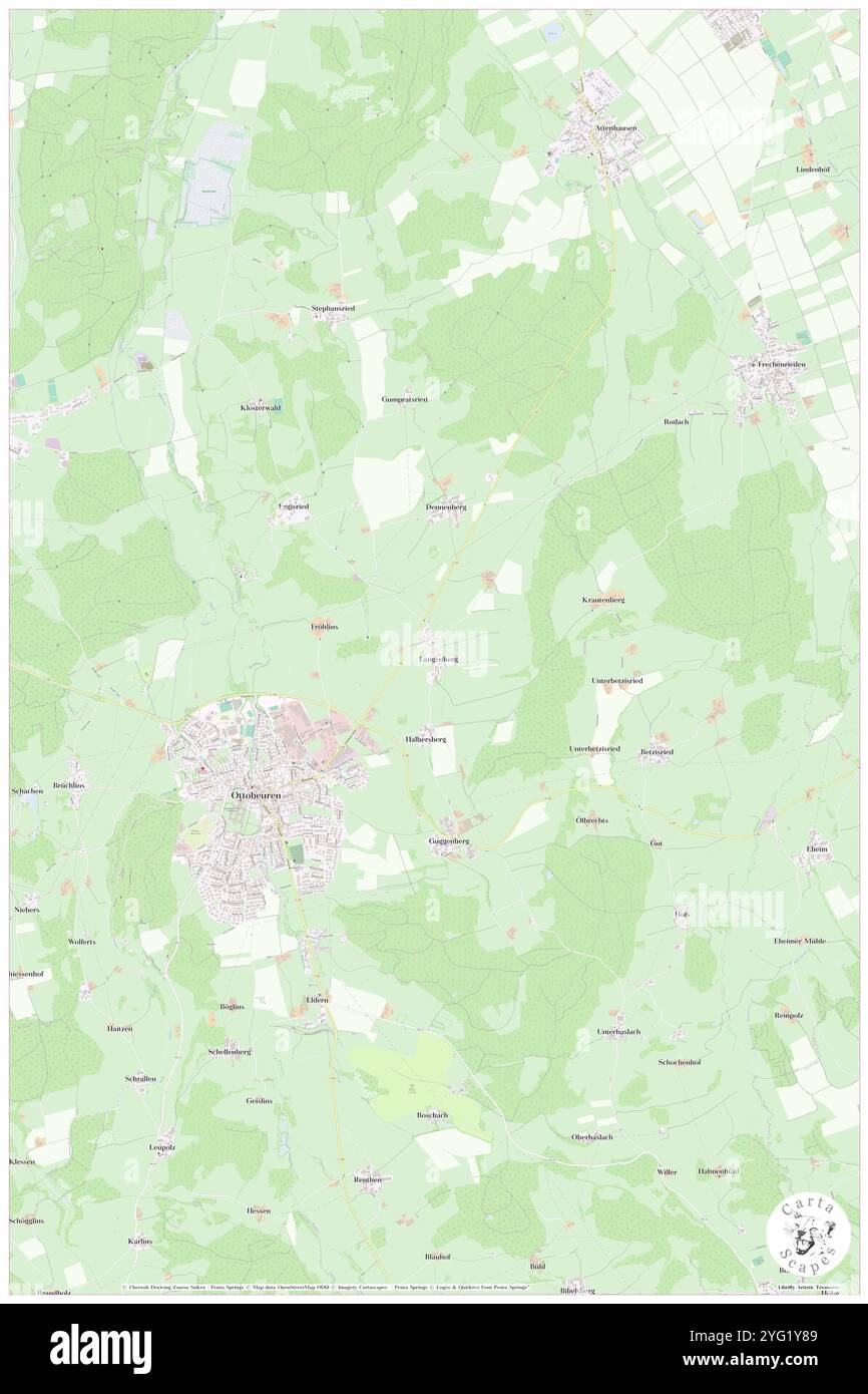 Langenberg, Svevia, Germania, Baviera, N 47 57' 11'', N 10 19' 16'', MAP, Cartascapes Map pubblicata nel 2024. Esplora Cartascapes, una mappa che rivela i diversi paesaggi, culture ed ecosistemi della Terra. Viaggia attraverso il tempo e lo spazio, scoprendo l'interconnessione del passato, del presente e del futuro del nostro pianeta. Foto Stock