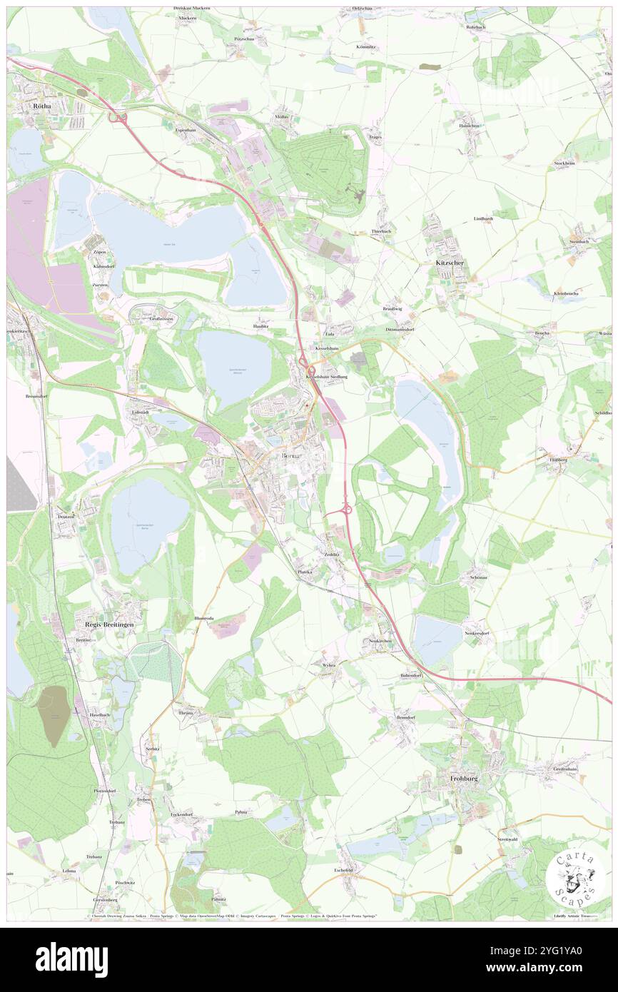 Borna, DE, Germania, Sassonia, N 50 51' 23'', N 12 52' 47'', mappa, Cartascapes Mappa pubblicata nel 2024. Esplora Cartascapes, una mappa che rivela i diversi paesaggi, culture ed ecosistemi della Terra. Viaggia attraverso il tempo e lo spazio, scoprendo l'interconnessione del passato, del presente e del futuro del nostro pianeta. Foto Stock