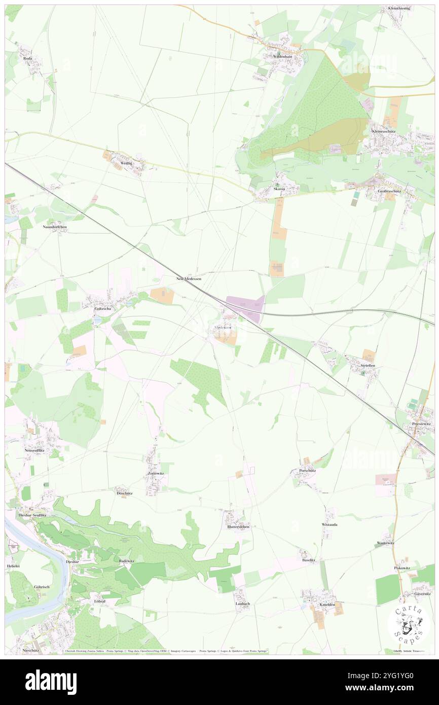 Medessen, DE, Germania, Sassonia, N 51 16' 2'', N 13 27' 43''', mappa, Cartascapes Mappa pubblicata nel 2024. Esplora Cartascapes, una mappa che rivela i diversi paesaggi, culture ed ecosistemi della Terra. Viaggia attraverso il tempo e lo spazio, scoprendo l'interconnessione del passato, del presente e del futuro del nostro pianeta. Foto Stock