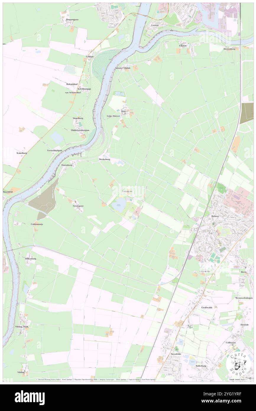 Luetjegaste, DE, Germania, bassa Sassonia, N 53 10' 31'', N 7 25' 12'', mappa, Cartascapes Mappa pubblicata nel 2024. Esplora Cartascapes, una mappa che rivela i diversi paesaggi, culture ed ecosistemi della Terra. Viaggia attraverso il tempo e lo spazio, scoprendo l'interconnessione del passato, del presente e del futuro del nostro pianeta. Foto Stock