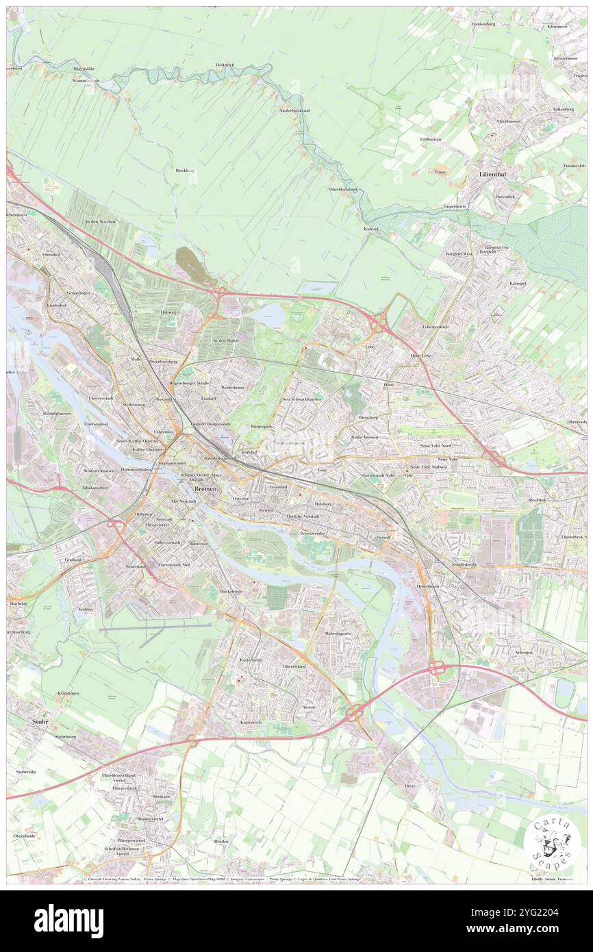 Schwachhausen, DE, Germania, Brema, N 53 5' 11'', N 8 50' 56'', mappa, Cartascapes Mappa pubblicata nel 2024. Esplora Cartascapes, una mappa che rivela i diversi paesaggi, culture ed ecosistemi della Terra. Viaggia attraverso il tempo e lo spazio, scoprendo l'interconnessione del passato, del presente e del futuro del nostro pianeta. Foto Stock