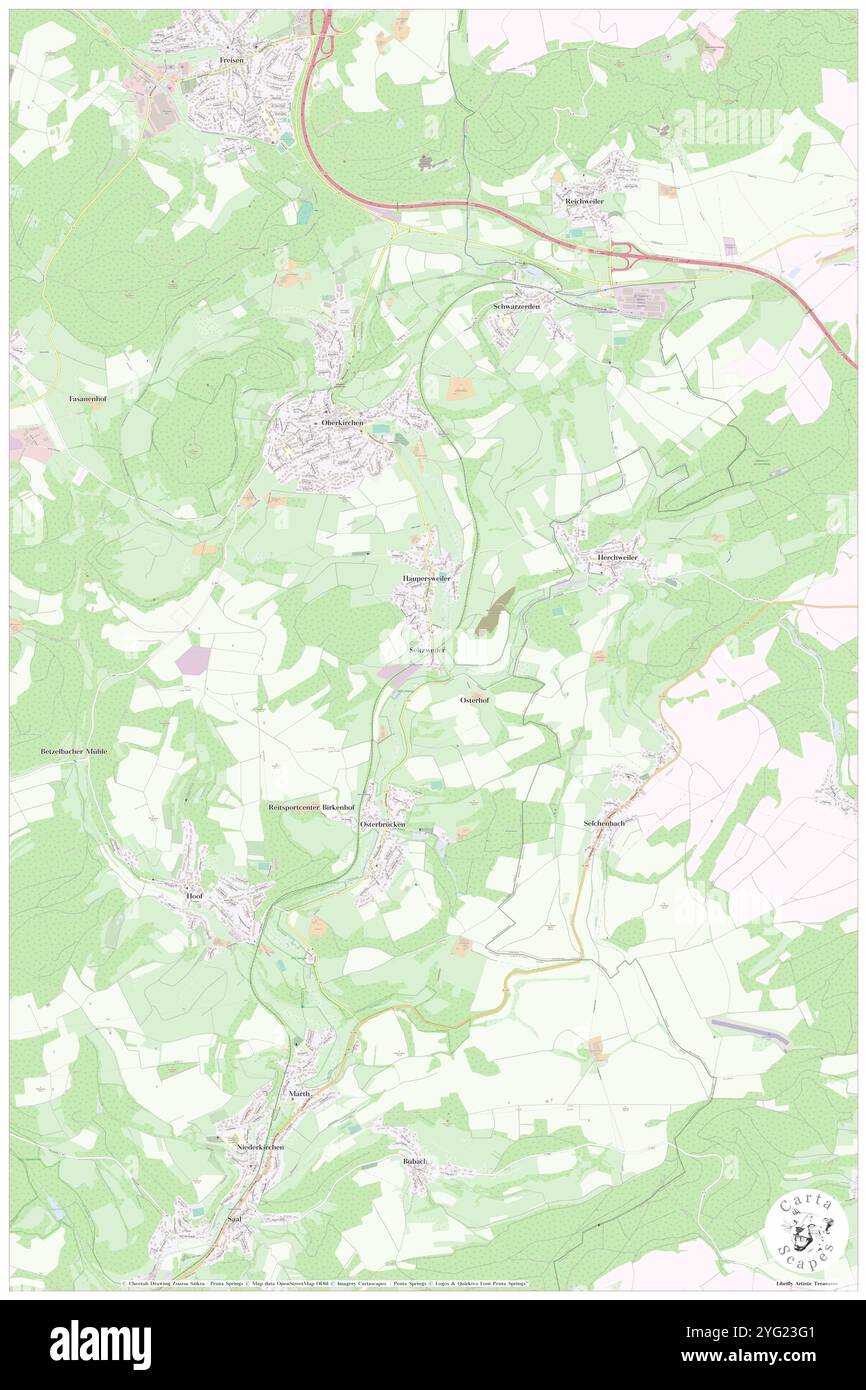 Seitzweiler, DE, Germania, Saarland, N 49 30' 25'', N 7 16' 19'', mappa, Cartascapes Mappa pubblicata nel 2024. Esplora Cartascapes, una mappa che rivela i diversi paesaggi, culture ed ecosistemi della Terra. Viaggia attraverso il tempo e lo spazio, scoprendo l'interconnessione del passato, del presente e del futuro del nostro pianeta. Foto Stock