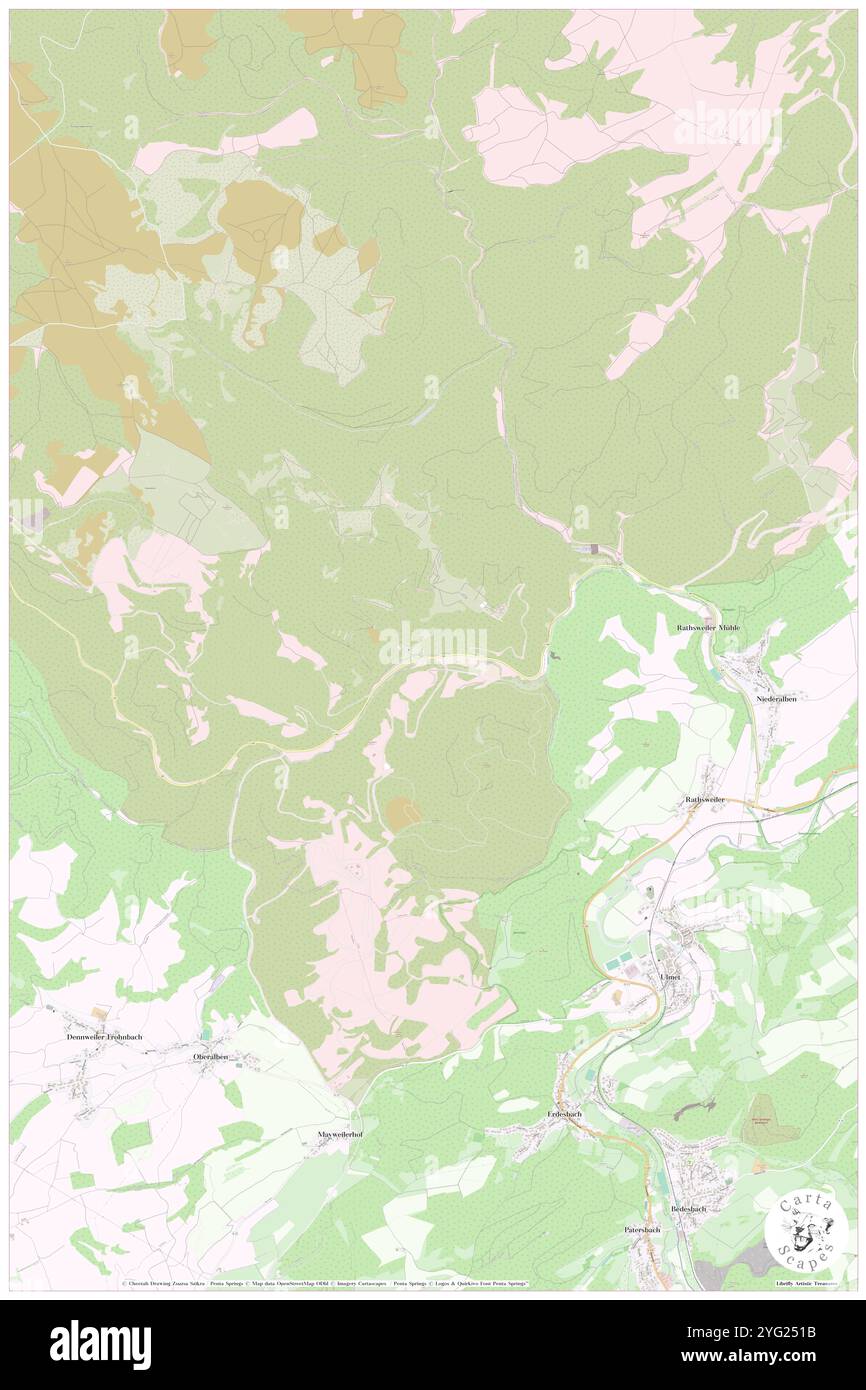 Erzweiler, DE, Germania, Rheinland-Pfalz, N 49 36' 35'', N 7 25' 36'', MAP, Cartascapes Map pubblicata nel 2024. Esplora Cartascapes, una mappa che rivela i diversi paesaggi, culture ed ecosistemi della Terra. Viaggia attraverso il tempo e lo spazio, scoprendo l'interconnessione del passato, del presente e del futuro del nostro pianeta. Foto Stock