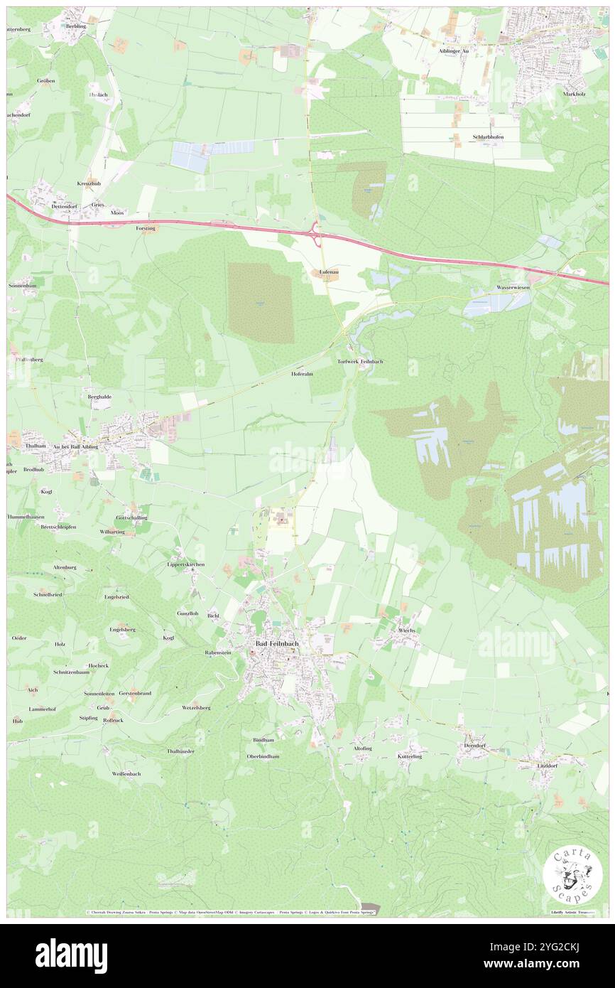 Aubach, DE, Germania, Baviera, N 47 47' 41'', N 12 0' 43'', mappa, Cartascapes Mappa pubblicata nel 2024. Esplora Cartascapes, una mappa che rivela i diversi paesaggi, culture ed ecosistemi della Terra. Viaggia attraverso il tempo e lo spazio, scoprendo l'interconnessione del passato, del presente e del futuro del nostro pianeta. Foto Stock