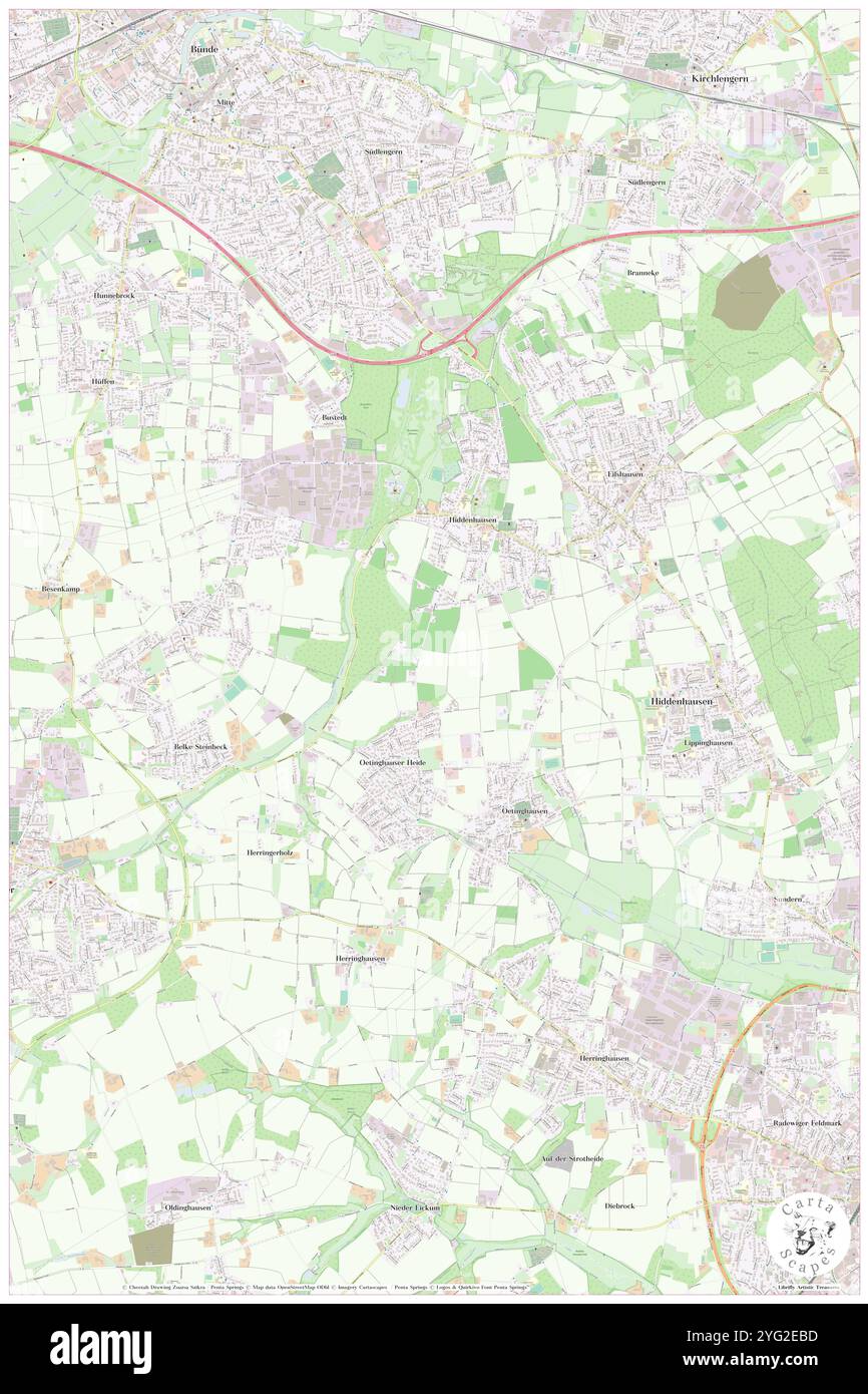 Auf dem Hagen, Regierungsbezirk Detmold, DE, Germania, Renania settentrionale-Vestfalia, N 52 9' 23'', N 8 36' 36'', MAP, Cartascapes Map pubblicata nel 2024. Esplora Cartascapes, una mappa che rivela i diversi paesaggi, culture ed ecosistemi della Terra. Viaggia attraverso il tempo e lo spazio, scoprendo l'interconnessione del passato, del presente e del futuro del nostro pianeta. Foto Stock