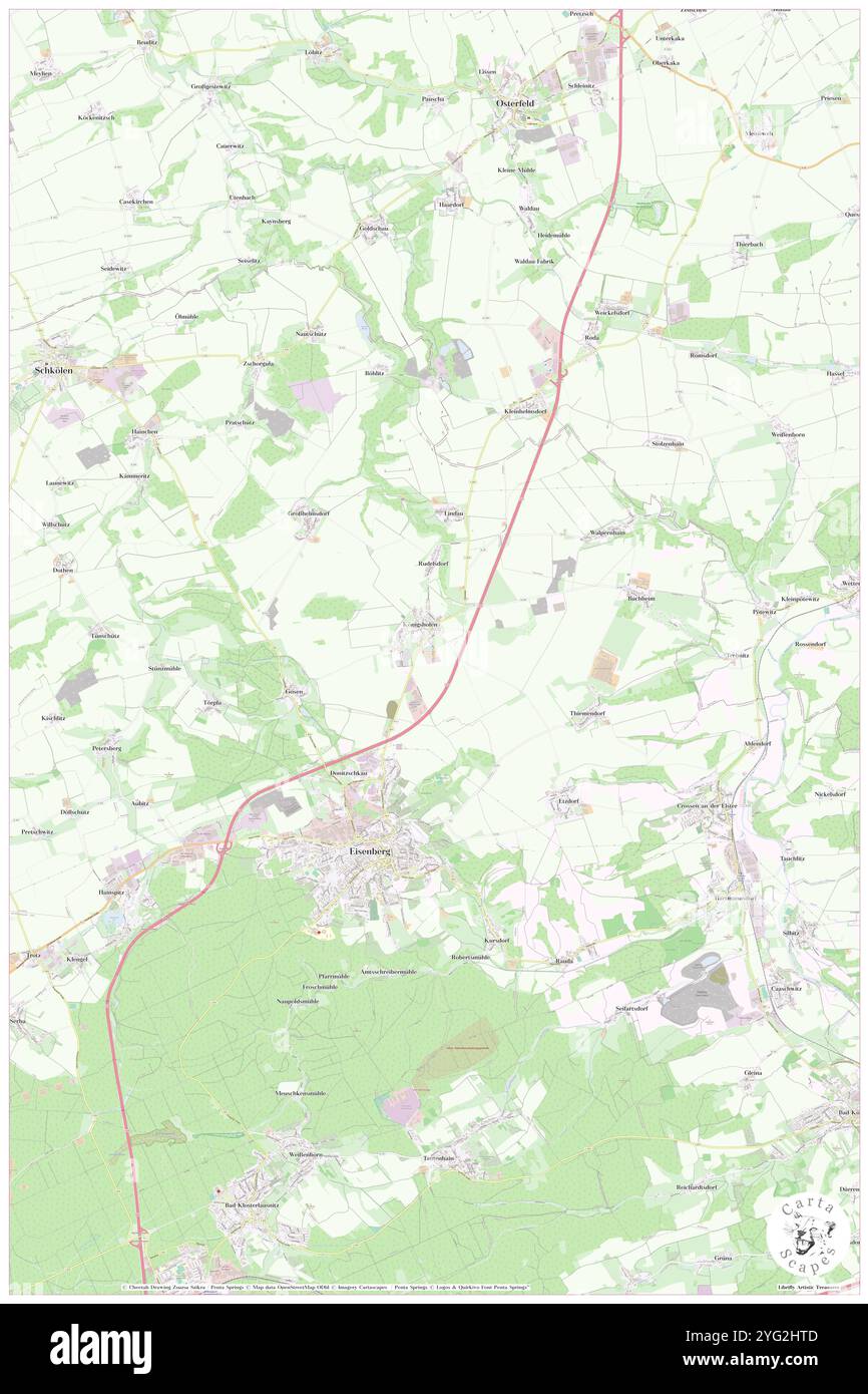 Heideland, DE, Germania, Brandeburgo, N 51 35' 43'', N 13 38' 39'', mappa, Cartascapes Mappa pubblicata nel 2024. Esplora Cartascapes, una mappa che rivela i diversi paesaggi, culture ed ecosistemi della Terra. Viaggia attraverso il tempo e lo spazio, scoprendo l'interconnessione del passato, del presente e del futuro del nostro pianeta. Foto Stock