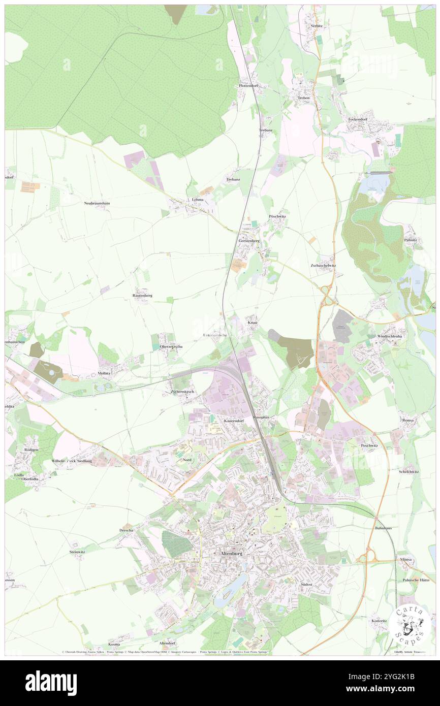 Unterzetzscha, DE, Germania, Turingia, N 51 1' 5'', N 12 25' 53'', mappa, Cartascapes Mappa pubblicata nel 2024. Esplora Cartascapes, una mappa che rivela i diversi paesaggi, culture ed ecosistemi della Terra. Viaggia attraverso il tempo e lo spazio, scoprendo l'interconnessione del passato, del presente e del futuro del nostro pianeta. Foto Stock