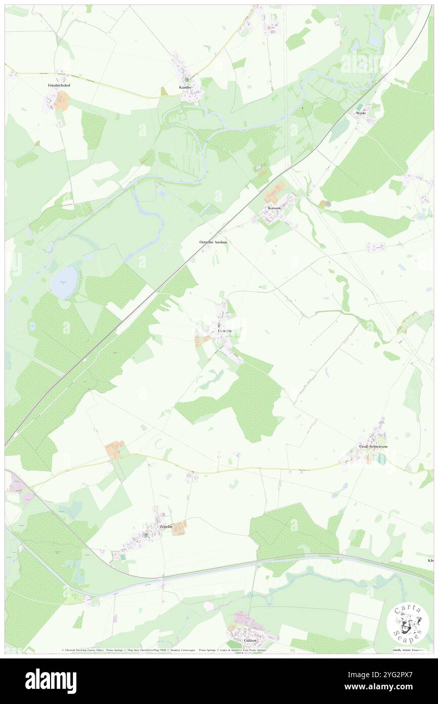 Oettelin, DE, Germania, Meclemburgo-Vorpommern, N 53 51' 43'', N 12 3' 37'', mappa, Cartascapes Mappa pubblicata nel 2024. Esplora Cartascapes, una mappa che rivela i diversi paesaggi, culture ed ecosistemi della Terra. Viaggia attraverso il tempo e lo spazio, scoprendo l'interconnessione del passato, del presente e del futuro del nostro pianeta. Foto Stock