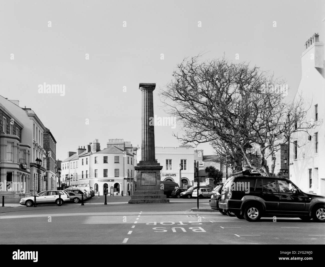 Piazza a Castletown, Isola di Man Foto Stock