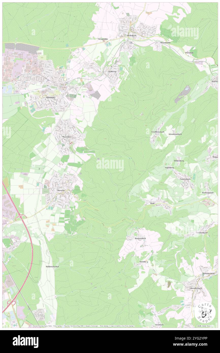 Ober Wald, DE, Germania, Baviera, N 50 3' 46'', N 9 5' 40''', mappa, Cartascapes Mappa pubblicata nel 2024. Esplora Cartascapes, una mappa che rivela i diversi paesaggi, culture ed ecosistemi della Terra. Viaggia attraverso il tempo e lo spazio, scoprendo l'interconnessione del passato, del presente e del futuro del nostro pianeta. Foto Stock