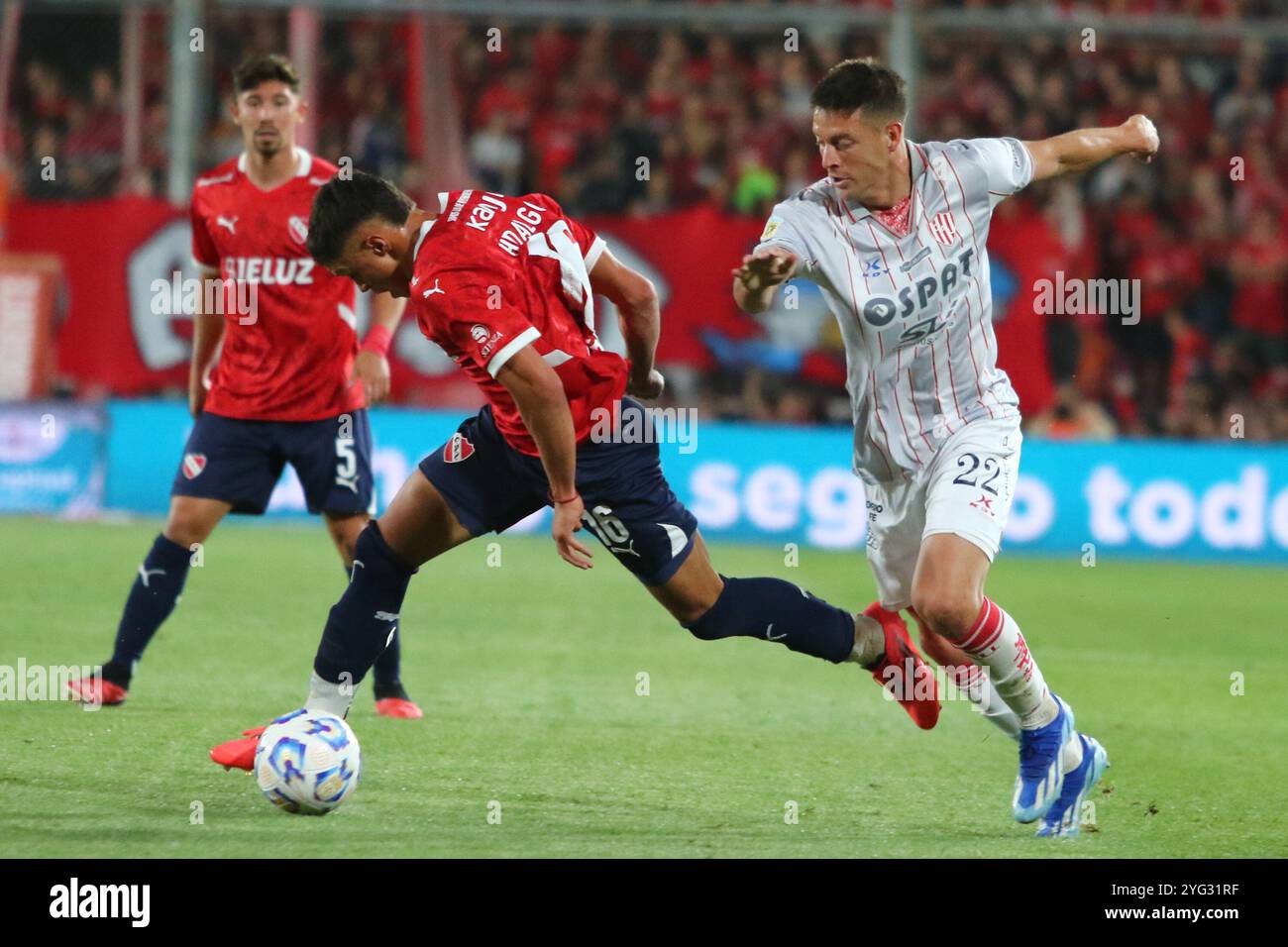 Argentina. 5 novembre 2024. Buenos Aires, 05.11.2024: Santiago Hidalgo dell'Independiente durante la partita per la Lega Argentina allo Stadio Ricardo Bochini ( crediti: Néstor J. Beremblum/Alamy Live News Foto Stock