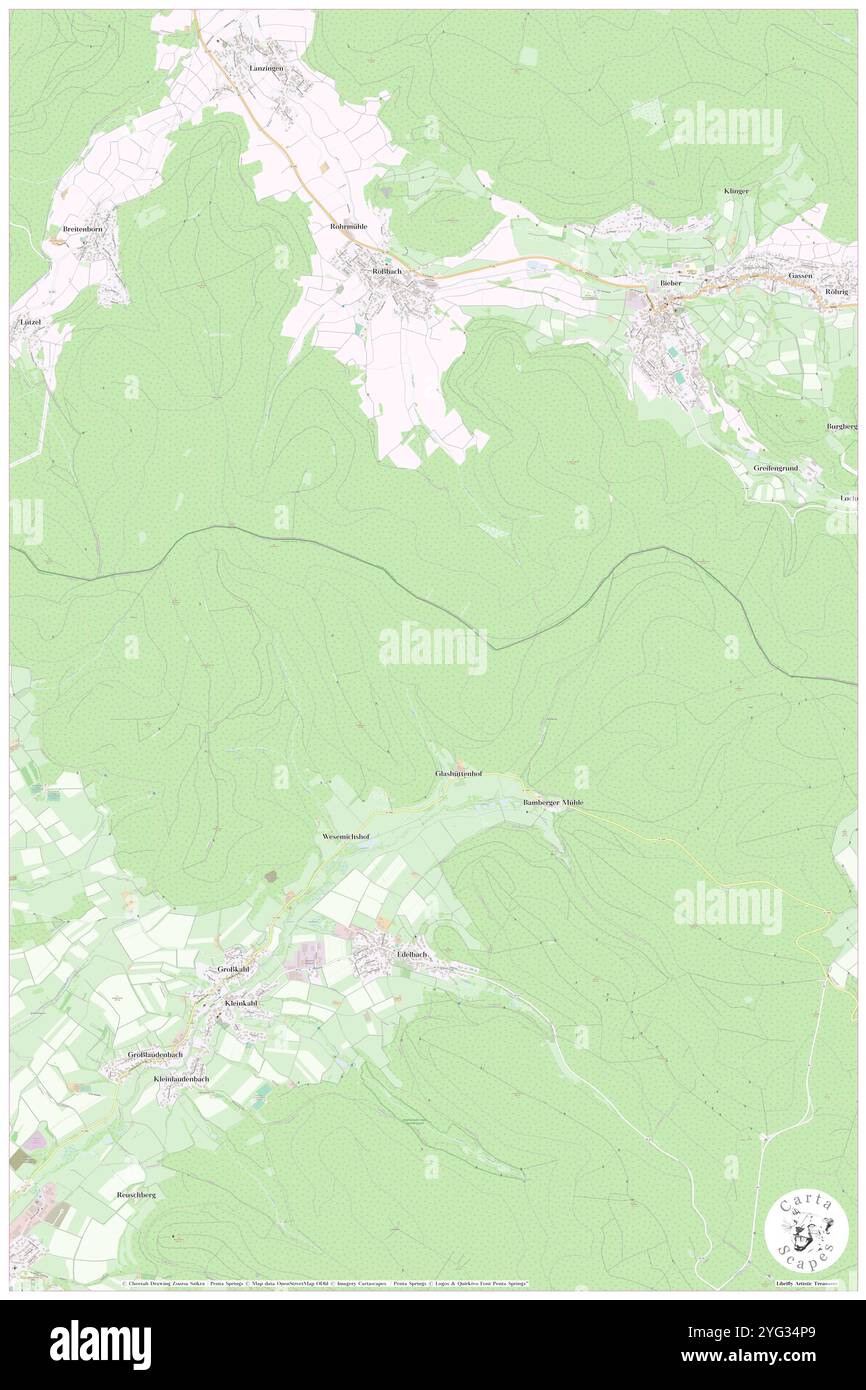 Sussenberg, Regierungsbezirk Unterfranken, DE, Germania, Baviera, N 50 7' 59'', N 9 18' 0'', MAP, Cartascapes Map pubblicata nel 2024. Esplora Cartascapes, una mappa che rivela i diversi paesaggi, culture ed ecosistemi della Terra. Viaggia attraverso il tempo e lo spazio, scoprendo l'interconnessione del passato, del presente e del futuro del nostro pianeta. Foto Stock