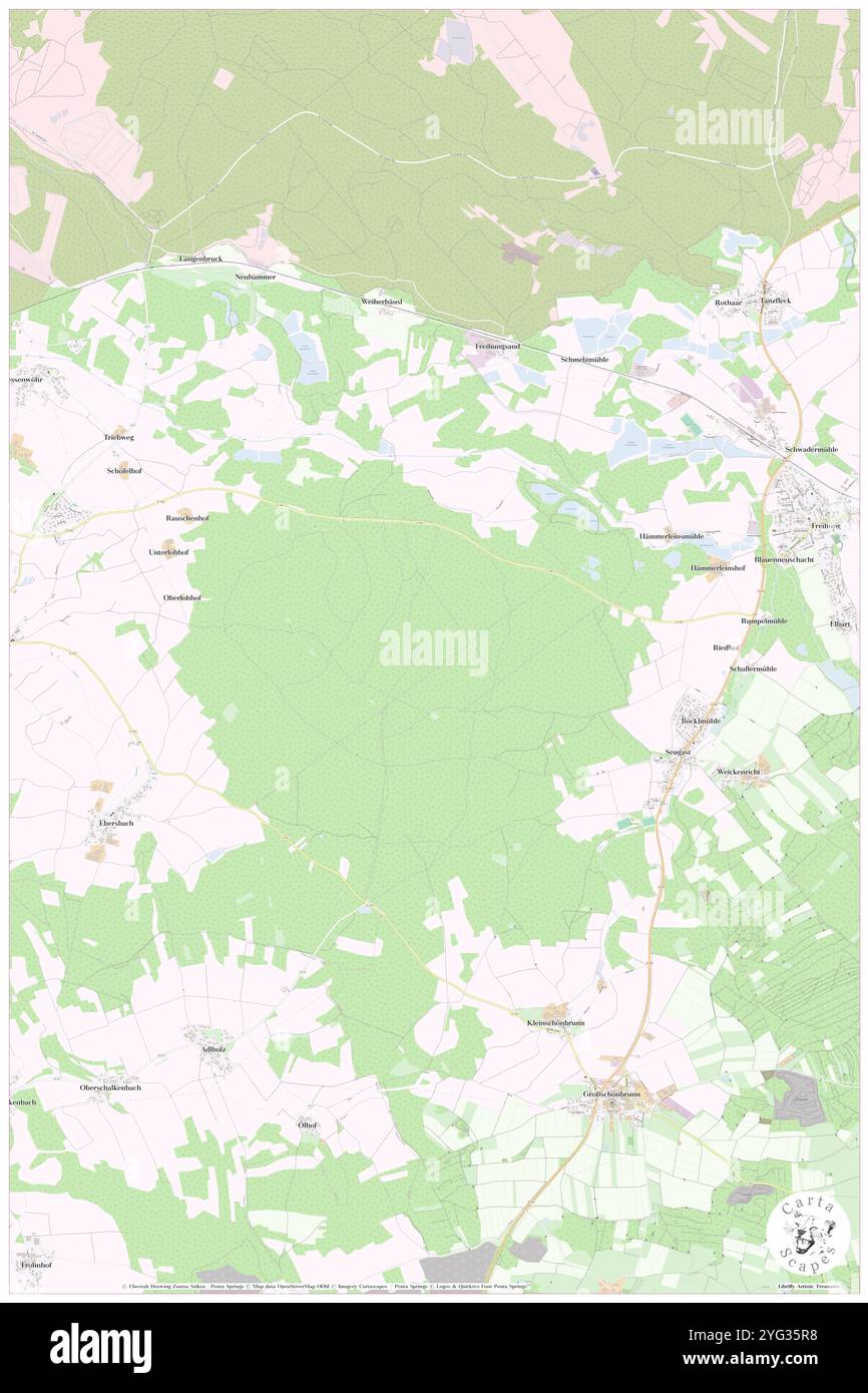 Forstlohe, DE, Germania, Baviera, N 49 36' 38'', N 11 51' 54'', mappa, Cartascapes Mappa pubblicata nel 2024. Esplora Cartascapes, una mappa che rivela i diversi paesaggi, culture ed ecosistemi della Terra. Viaggia attraverso il tempo e lo spazio, scoprendo l'interconnessione del passato, del presente e del futuro del nostro pianeta. Foto Stock