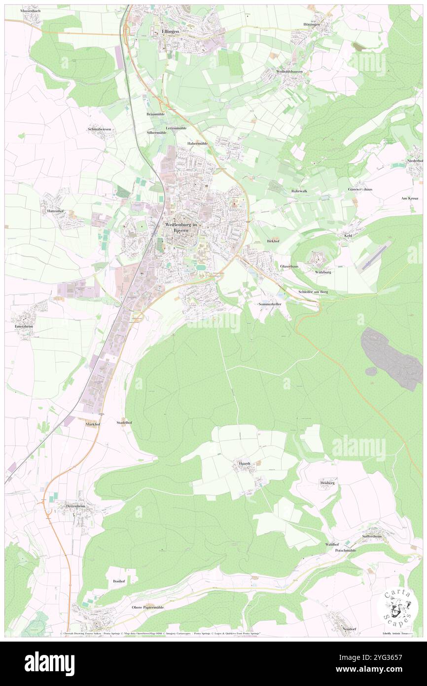 Bergwaldtheater Weissenburg, Regierungsbezirk Mittelfranken, DE, Germania, Baviera, N 49 0' 56'', N 10 58' 47'', MAP, Cartascapes Map pubblicata nel 2024. Esplora Cartascapes, una mappa che rivela i diversi paesaggi, culture ed ecosistemi della Terra. Viaggia attraverso il tempo e lo spazio, scoprendo l'interconnessione del passato, del presente e del futuro del nostro pianeta. Foto Stock