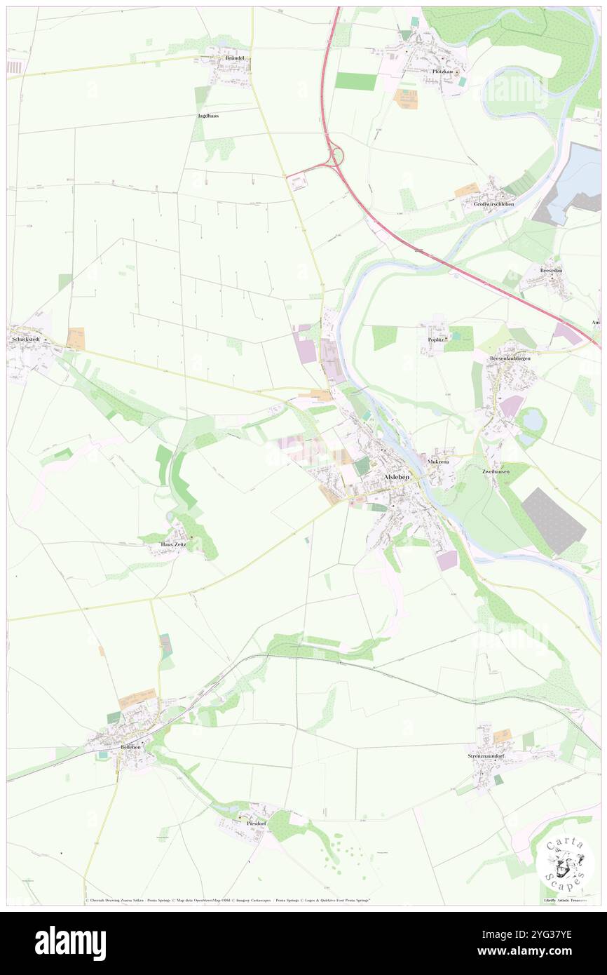 Alsleben, DE, Germania, Sassonia-Anhalt, N 51 42' 5'', N 11 40' 35'', mappa, Cartascapes Mappa pubblicata nel 2024. Esplora Cartascapes, una mappa che rivela i diversi paesaggi, culture ed ecosistemi della Terra. Viaggia attraverso il tempo e lo spazio, scoprendo l'interconnessione del passato, del presente e del futuro del nostro pianeta. Foto Stock