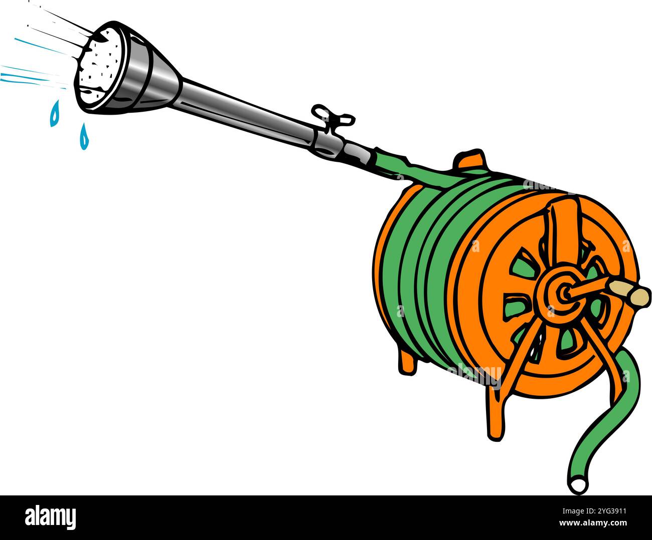 Tubo flessibile di spruzzatura Foto Stock