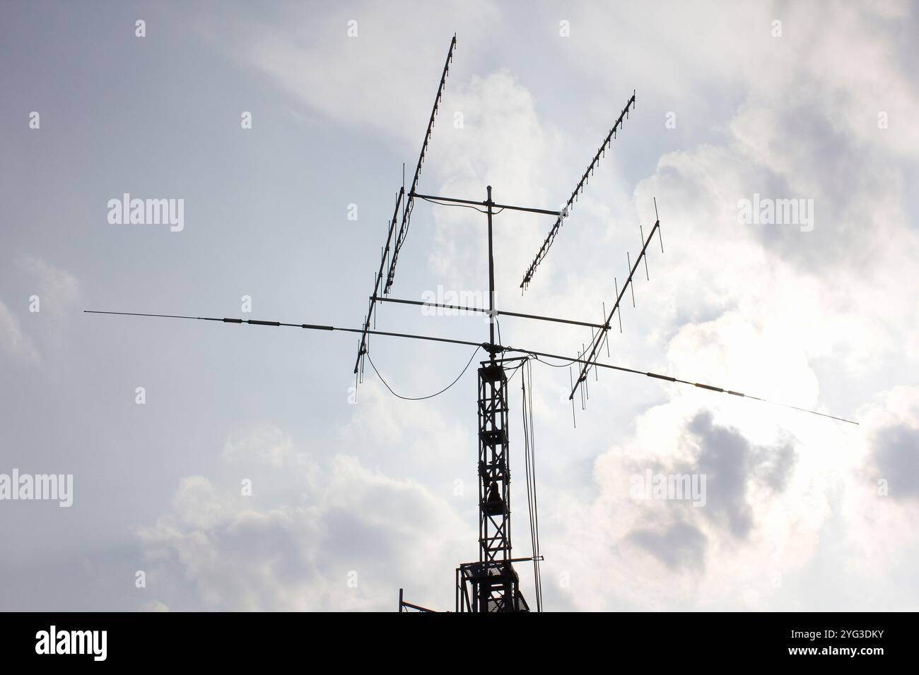 Antenne radio amatoriali Foto Stock