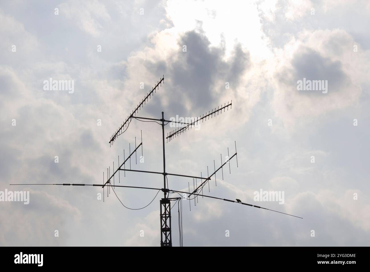 Antenne radio amatoriali Foto Stock