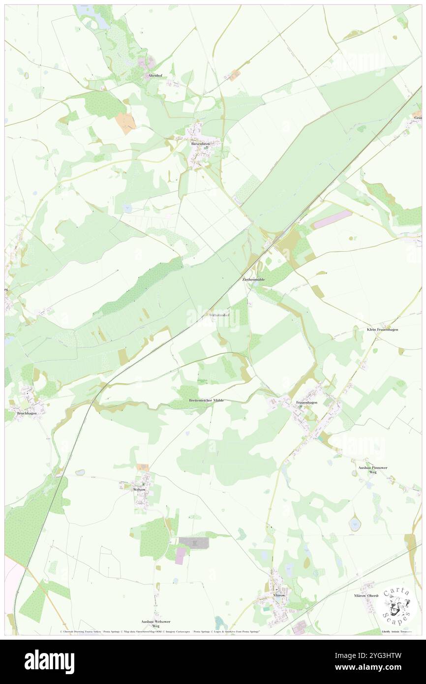 Wilhelmshof, DE, Germania, Brandeburgo, N 53 5' 36'', N 14 1' 6'', mappa, Cartascapes Mappa pubblicata nel 2024. Esplora Cartascapes, una mappa che rivela i diversi paesaggi, culture ed ecosistemi della Terra. Viaggia attraverso il tempo e lo spazio, scoprendo l'interconnessione del passato, del presente e del futuro del nostro pianeta. Foto Stock