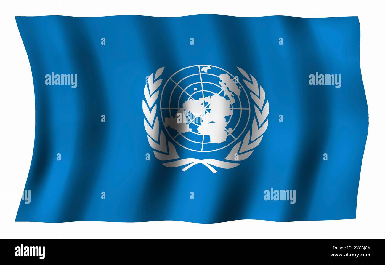 Bandiera delle Nazioni Unite Foto Stock