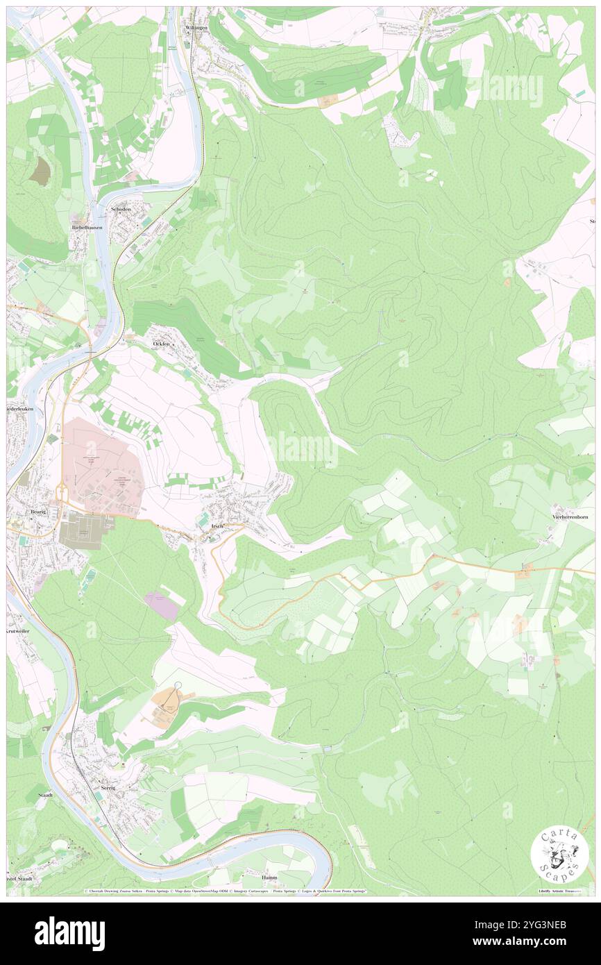 Scharfenberg, DE, Germania, Rheinland-Pfalz, N 49 36' 43'', N 6 36' 29'', mappa, Cartascapes Mappa pubblicata nel 2024. Esplora Cartascapes, una mappa che rivela i diversi paesaggi, culture ed ecosistemi della Terra. Viaggia attraverso il tempo e lo spazio, scoprendo l'interconnessione del passato, del presente e del futuro del nostro pianeta. Foto Stock