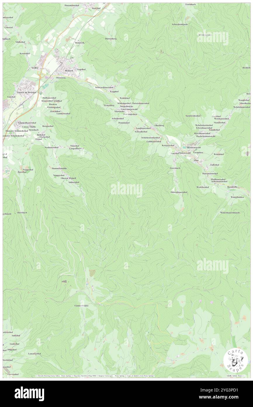 Gereuthof, regione di Friburgo, DE, Germania, Baden-Wurttemberg, N 48 5' 24'', N 8 1' 54'', MAP, Cartascapes Map pubblicata nel 2024. Esplora Cartascapes, una mappa che rivela i diversi paesaggi, culture ed ecosistemi della Terra. Viaggia attraverso il tempo e lo spazio, scoprendo l'interconnessione del passato, del presente e del futuro del nostro pianeta. Foto Stock