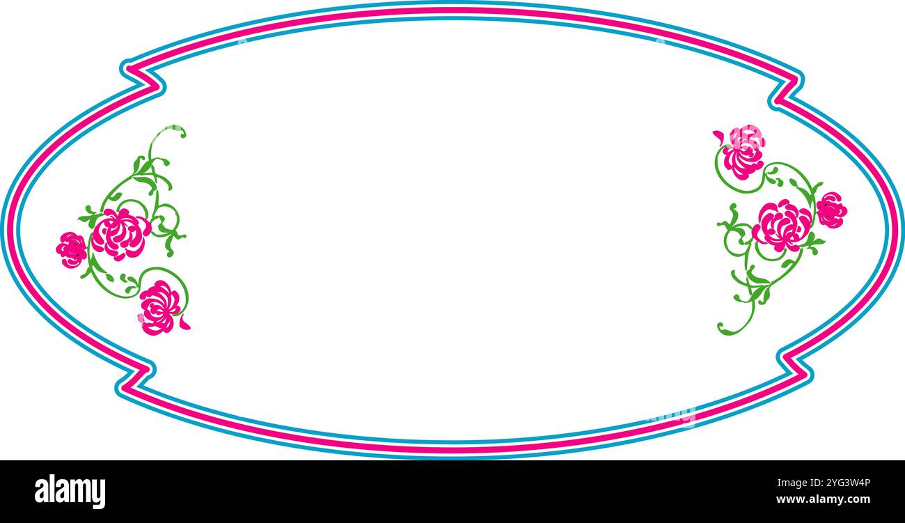 Cornice decorativa con rose Foto Stock