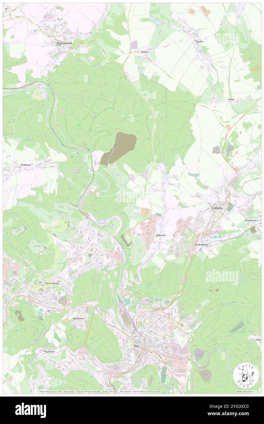 Hohe Warte, DE, Germania, Sassonia, N 50 37' 24''', N 12 41' 51''', mappa, Cartascapes Mappa pubblicata nel 2024. Esplora Cartascapes, una mappa che rivela i diversi paesaggi, culture ed ecosistemi della Terra. Viaggia attraverso il tempo e lo spazio, scoprendo l'interconnessione del passato, del presente e del futuro del nostro pianeta. Foto Stock