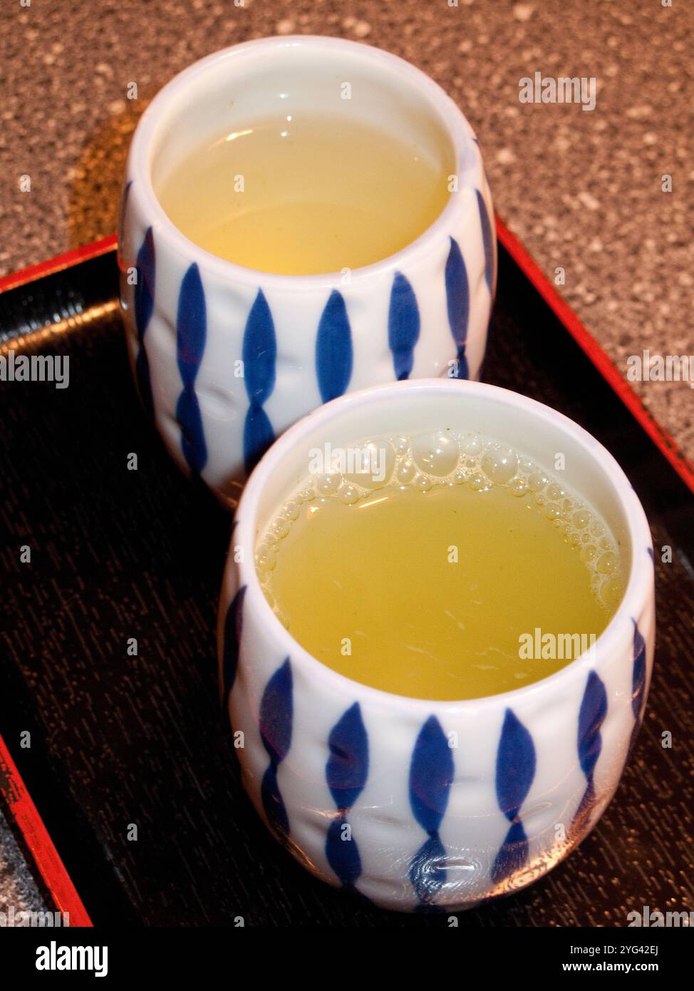 Tè giapponese caldo nel tè della coppia Foto Stock