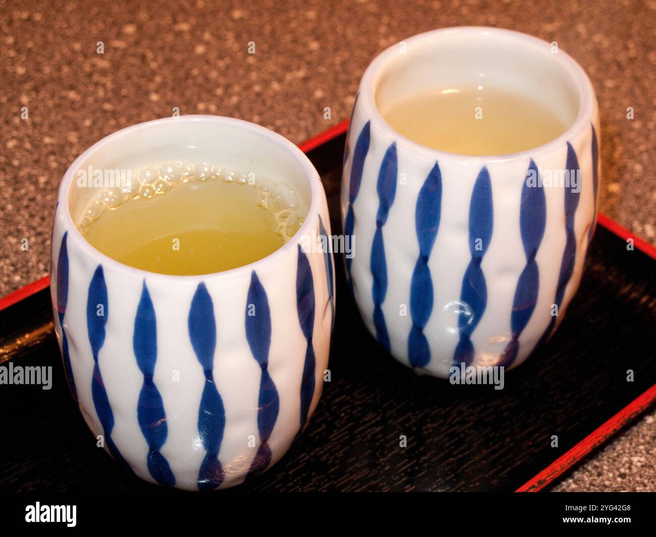 Tè giapponese caldo nel tè della coppia Foto Stock