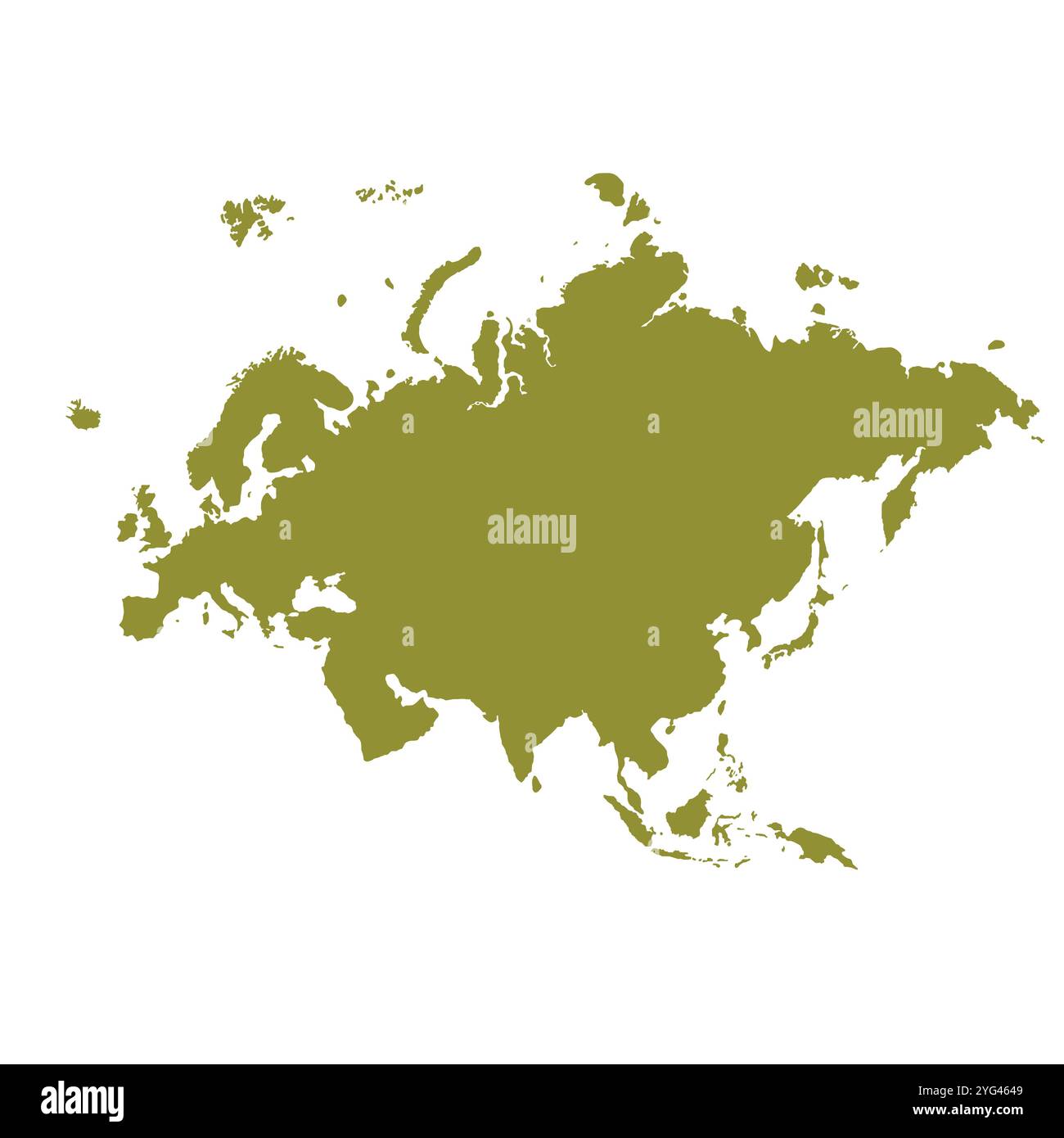 Mappa dell'Eurasia, insegna silhouette. Mappa del mondo Globe. Illustrazione vettoriale isolata su sfondo bianco. Europa e Asia Illustrazione Vettoriale