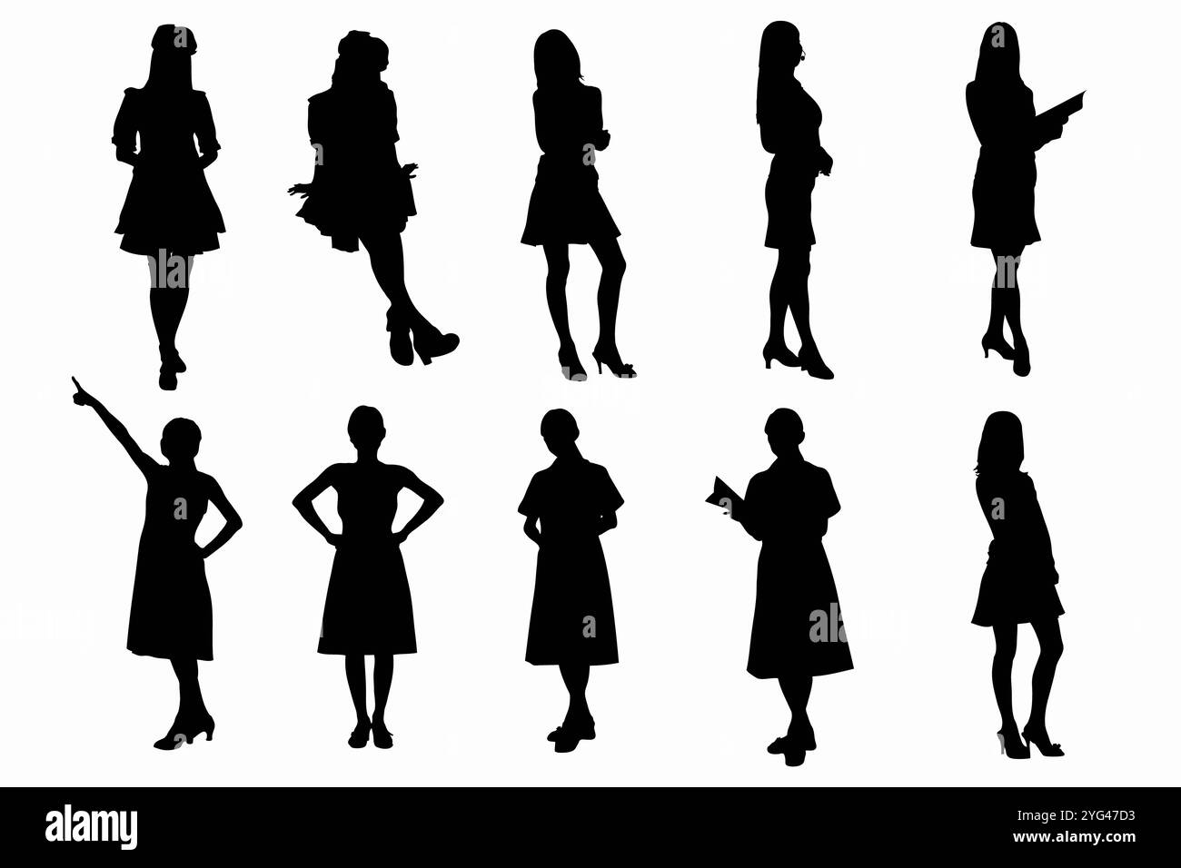 Impiegato, infermiera silhouette Foto Stock