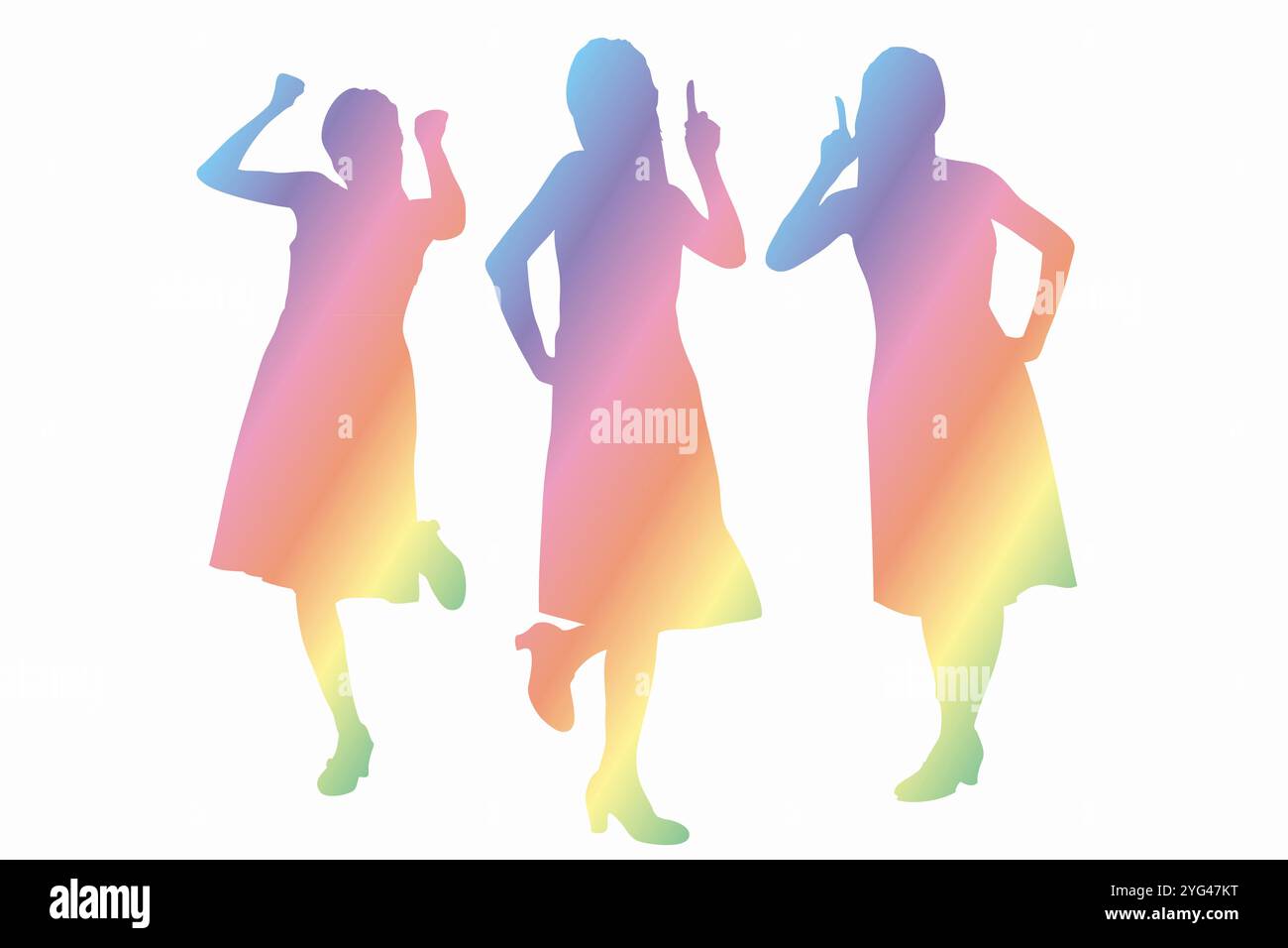 Silhouette di donna Foto Stock