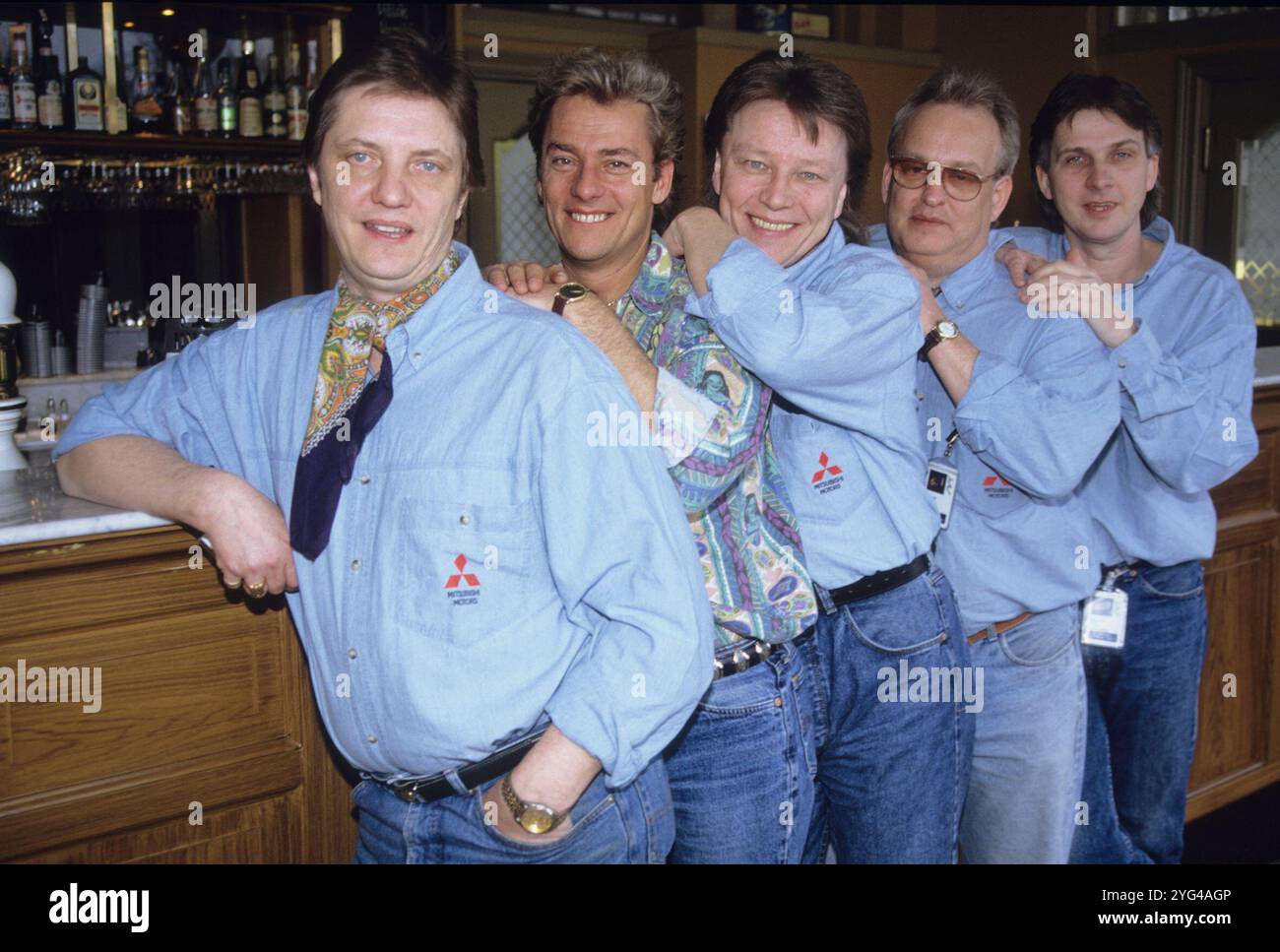 Shanes band pop svedese nel 1970-2000 con un certo numero di canzoni altamente suonate in classifica. Membri Tommy WŒhlberg, Sven Hellsten, lennart Grahn, Bengt Arenblad e Anders… stman Foto Stock