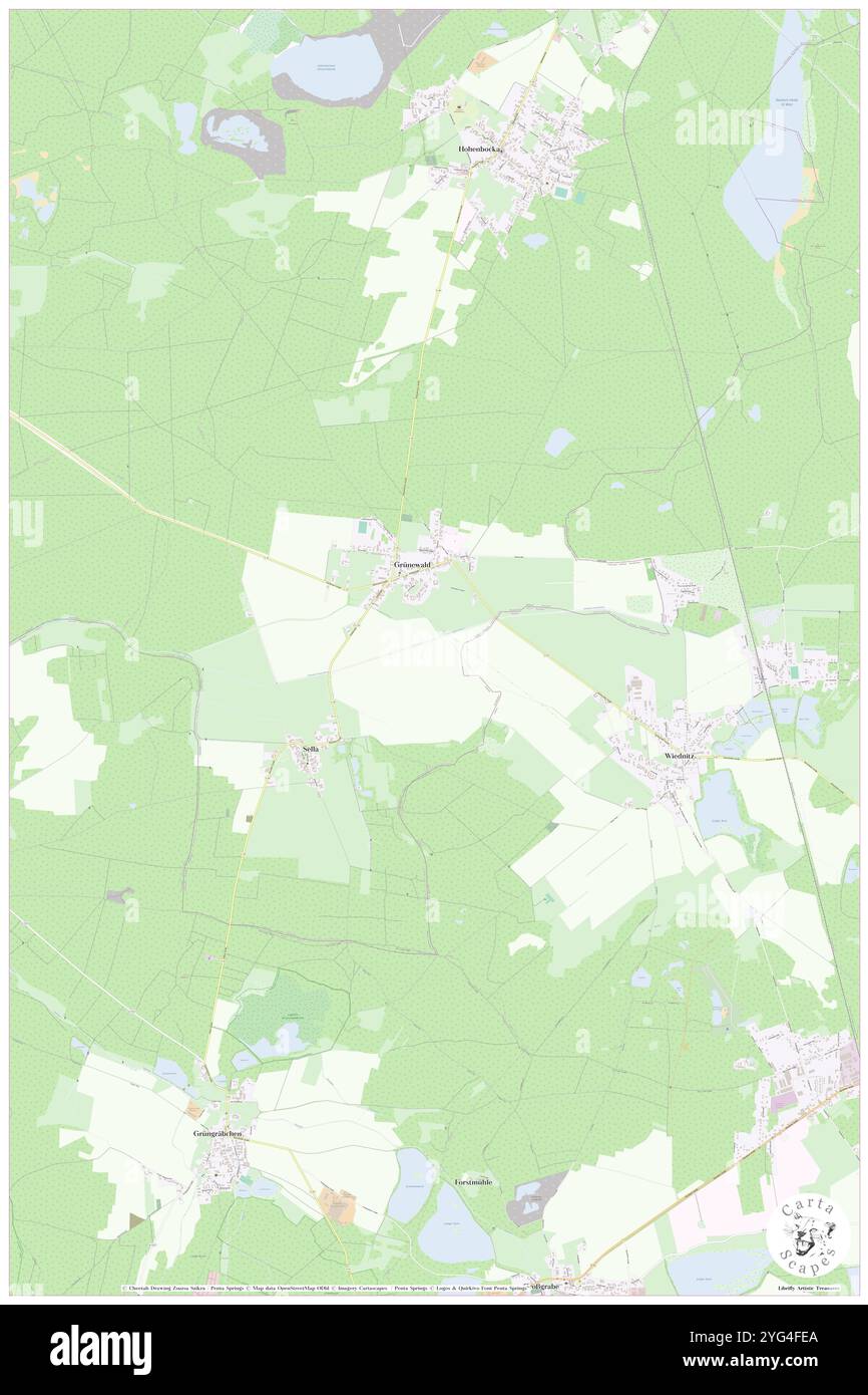 Grunewald, DE, Germania, Brandeburgo, N 51 23' 59'', N 14 0' 0''', mappa, Cartascapes Mappa pubblicata nel 2024. Esplora Cartascapes, una mappa che rivela i diversi paesaggi, culture ed ecosistemi della Terra. Viaggia attraverso il tempo e lo spazio, scoprendo l'interconnessione del passato, del presente e del futuro del nostro pianeta. Foto Stock