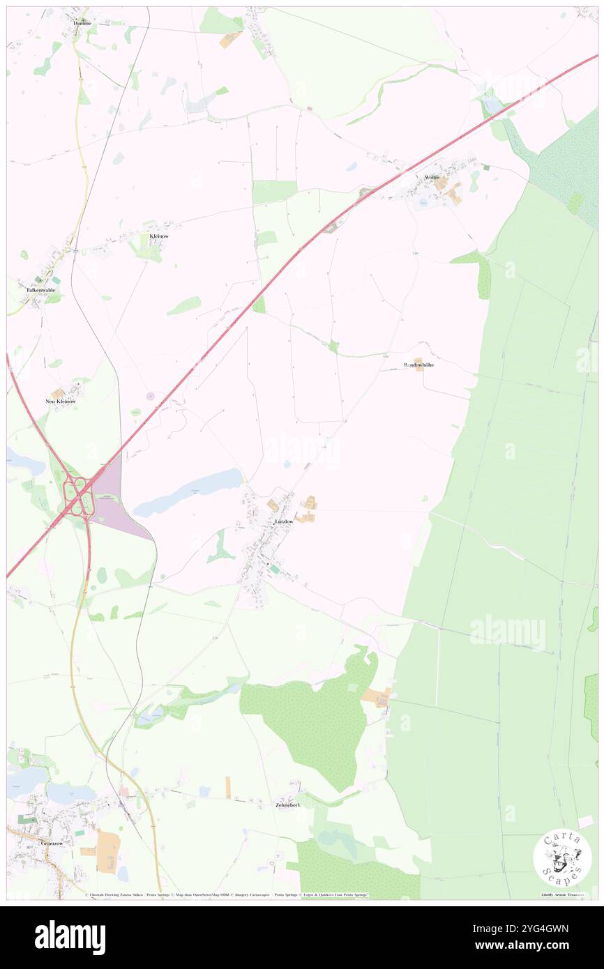 Kleiner SEE, DE, Germania, Brandeburgo, N 53 15' 0'', N 14 3' 0'', mappa, Cartascapes Mappa pubblicata nel 2024. Esplora Cartascapes, una mappa che rivela i diversi paesaggi, culture ed ecosistemi della Terra. Viaggia attraverso il tempo e lo spazio, scoprendo l'interconnessione del passato, del presente e del futuro del nostro pianeta. Foto Stock