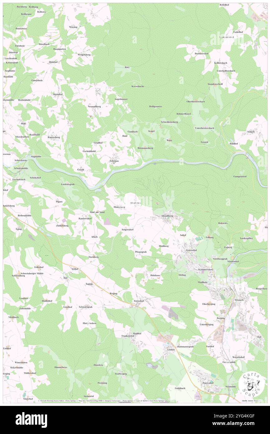 Oberleiten, bassa Baviera, DE, Germania, Baviera, N 49 3' 38'', N 12 57' 28'', MAP, Cartascapes Map pubblicata nel 2024. Esplora Cartascapes, una mappa che rivela i diversi paesaggi, culture ed ecosistemi della Terra. Viaggia attraverso il tempo e lo spazio, scoprendo l'interconnessione del passato, del presente e del futuro del nostro pianeta. Foto Stock