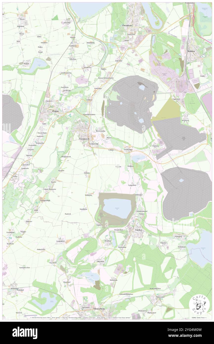 Groitzsch, DE, Germania, Sassonia, N 51 25' 33'', N 12 38' 7'', mappa, Cartascapes Mappa pubblicata nel 2024. Esplora Cartascapes, una mappa che rivela i diversi paesaggi, culture ed ecosistemi della Terra. Viaggia attraverso il tempo e lo spazio, scoprendo l'interconnessione del passato, del presente e del futuro del nostro pianeta. Foto Stock