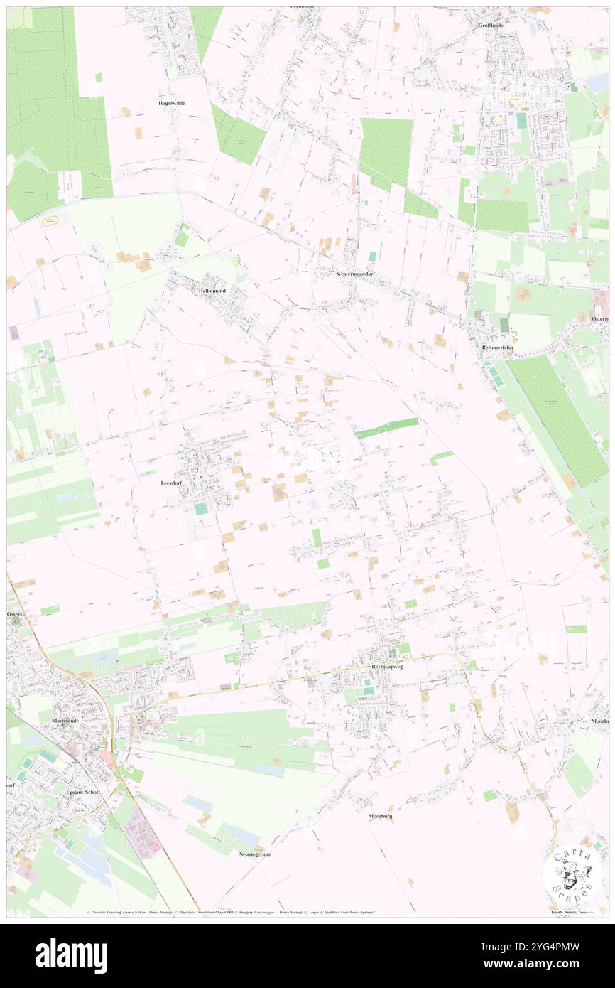 Leezdorf, DE, Germania, bassa Sassonia, N 53 32' 43'', N 7 18' 15'', mappa, Cartascapes Mappa pubblicata nel 2024. Esplora Cartascapes, una mappa che rivela i diversi paesaggi, culture ed ecosistemi della Terra. Viaggia attraverso il tempo e lo spazio, scoprendo l'interconnessione del passato, del presente e del futuro del nostro pianeta. Foto Stock