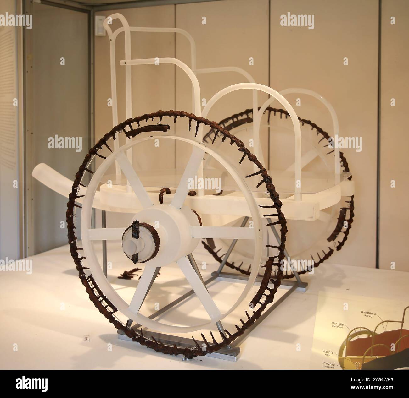 Protostoria. Popoli latini. Il principe di Collatia, ricostruzione della carrozza. Museo nazionale romano. Bagni di Diocleziano. Roma. Italia. Foto Stock