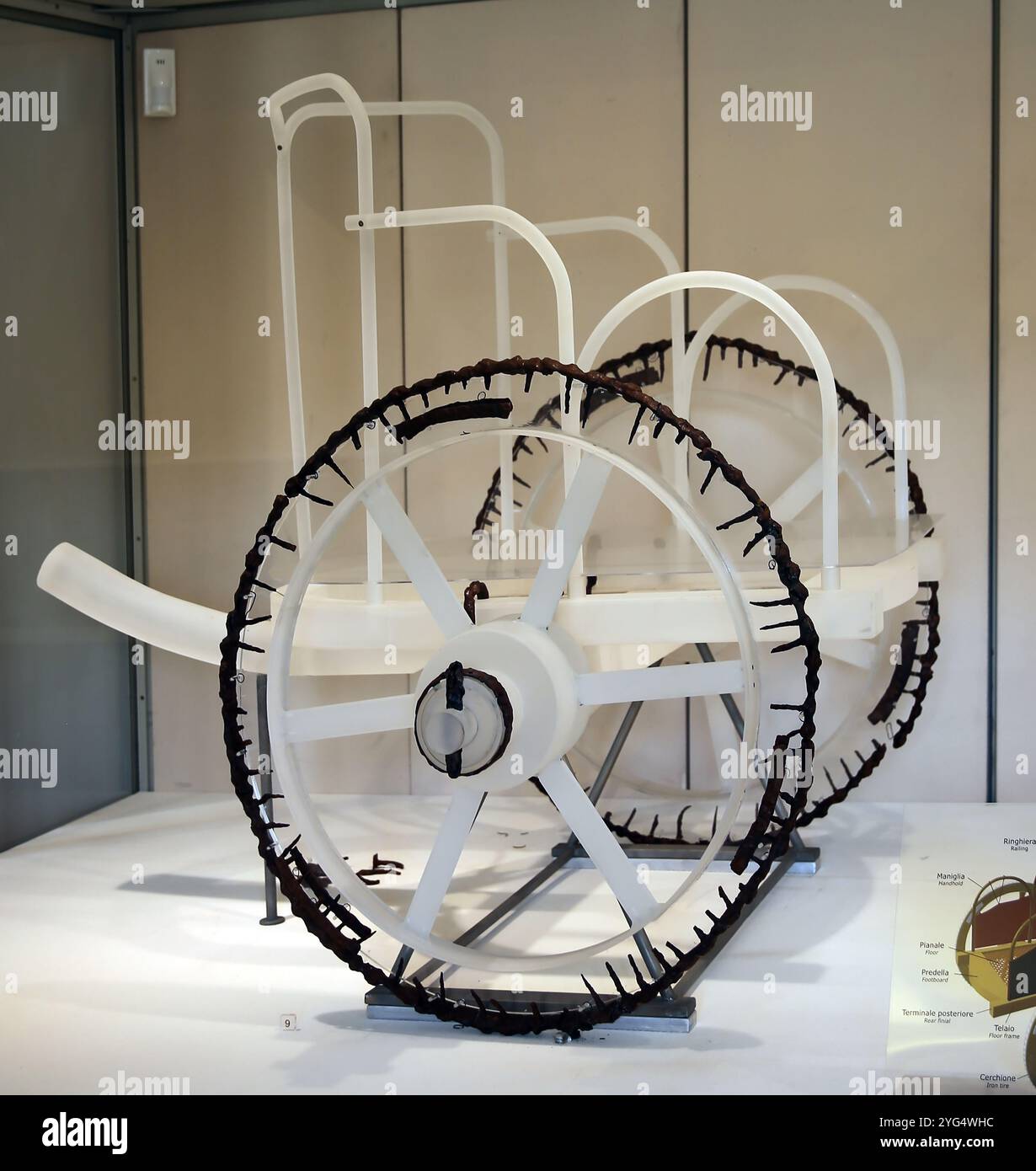 Protostoria. Popoli latini. Il principe di Collatia, ricostruzione della carrozza. Museo nazionale romano. Bagni di Diocleziano. Roma. Italia. Foto Stock