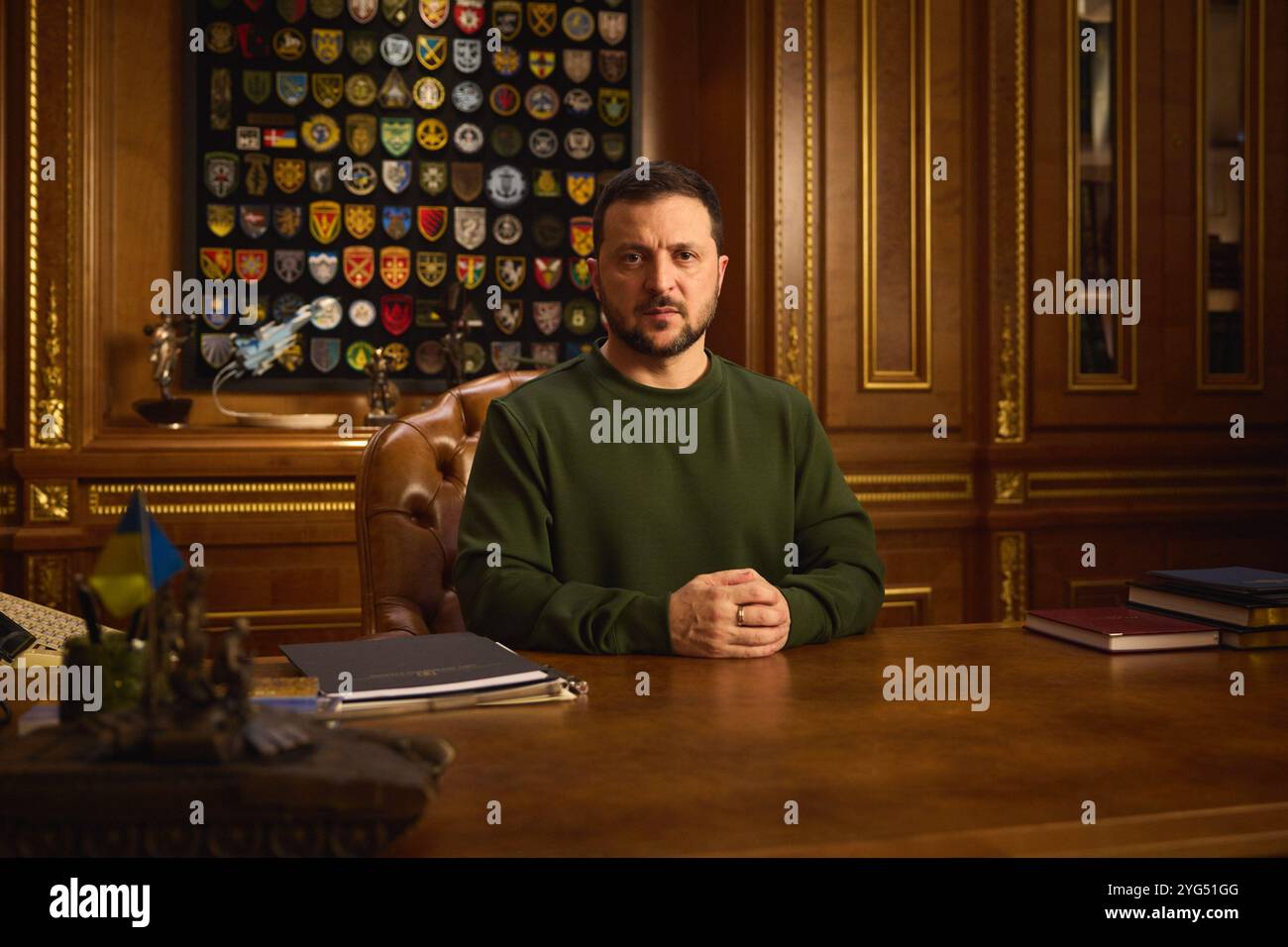 Discorso di Capodanno del presidente dell'Ucraina Volodymyr Zelenskyy (Capodanno 2023) foto di Ukraine Gov Foto Stock