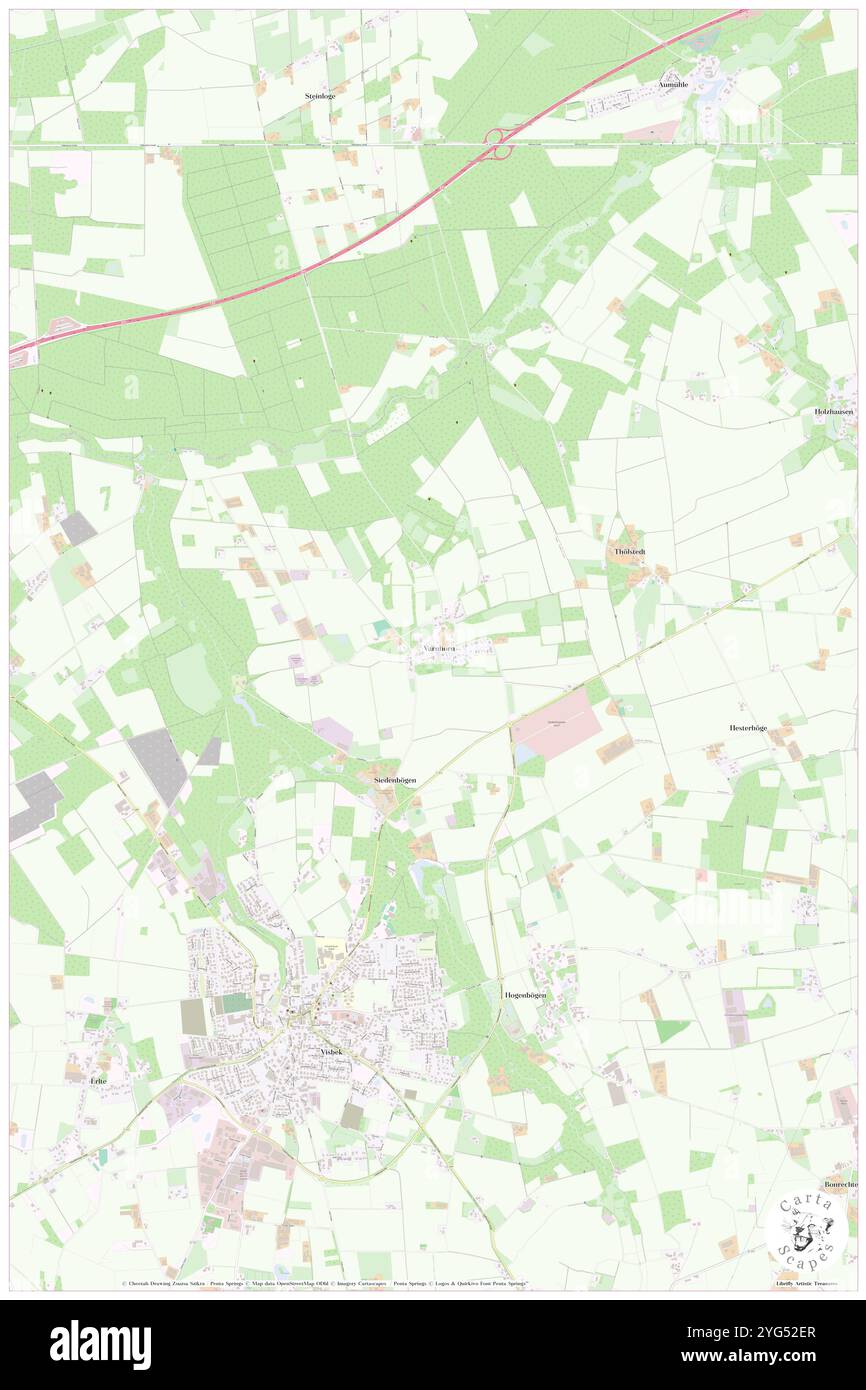 Varnhorn, DE, Germania, bassa Sassonia, N 52 51' 45'', N 8 19' 37'', mappa, Cartascapes Mappa pubblicata nel 2024. Esplora Cartascapes, una mappa che rivela i diversi paesaggi, culture ed ecosistemi della Terra. Viaggia attraverso il tempo e lo spazio, scoprendo l'interconnessione del passato, del presente e del futuro del nostro pianeta. Foto Stock