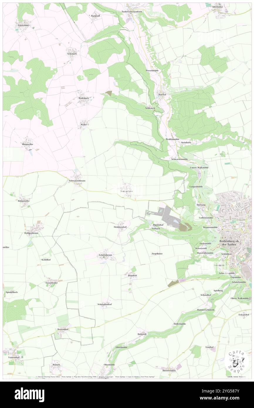 Reutsachsen, Regierungsbezirk Stuttgart, DE, Germania, Baden-Wurttemberg, N 49 23' 27'', N 10 8' 15'', MAP, Cartascapes Map pubblicata nel 2024. Esplora Cartascapes, una mappa che rivela i diversi paesaggi, culture ed ecosistemi della Terra. Viaggia attraverso il tempo e lo spazio, scoprendo l'interconnessione del passato, del presente e del futuro del nostro pianeta. Foto Stock