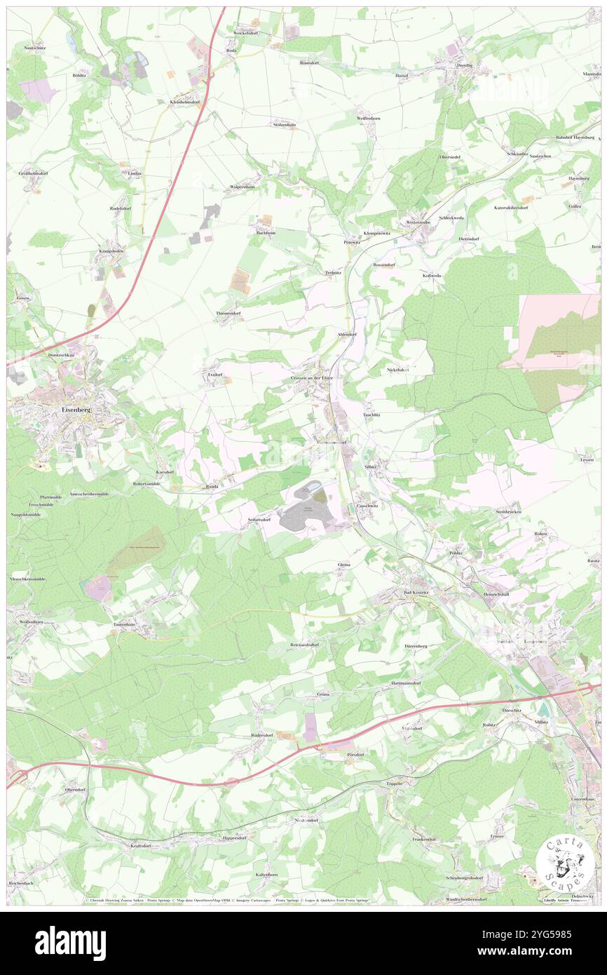 Hartmannsdorf, DE, Germania, Sassonia, N 50 52' 57'', N 12 47' 43'', mappa, Cartascapes Mappa pubblicata nel 2024. Esplora Cartascapes, una mappa che rivela i diversi paesaggi, culture ed ecosistemi della Terra. Viaggia attraverso il tempo e lo spazio, scoprendo l'interconnessione del passato, del presente e del futuro del nostro pianeta. Foto Stock