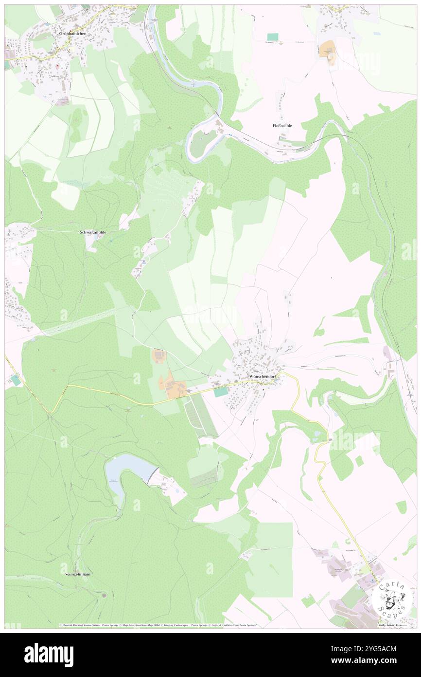 Wuenschendorf, DE, Germania, Sassonia, N 51 1' 3'', N 13 57' 16'', mappa, Cartascapes Mappa pubblicata nel 2024. Esplora Cartascapes, una mappa che rivela i diversi paesaggi, culture ed ecosistemi della Terra. Viaggia attraverso il tempo e lo spazio, scoprendo l'interconnessione del passato, del presente e del futuro del nostro pianeta. Foto Stock