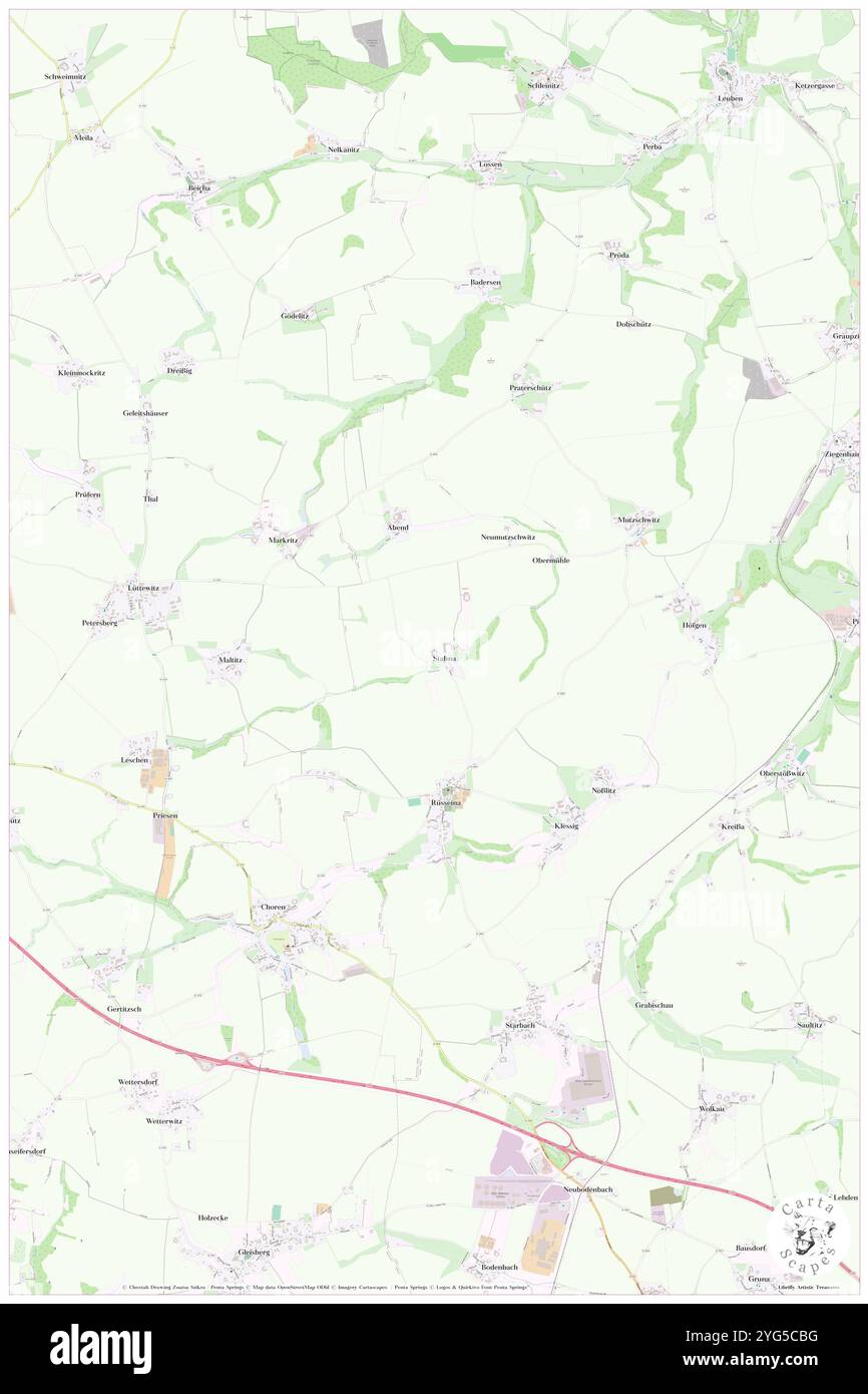 Stahna, DE, Germania, Sassonia, N 51 7' 15'', N 13 15' 36'', mappa, Cartascapes Mappa pubblicata nel 2024. Esplora Cartascapes, una mappa che rivela i diversi paesaggi, culture ed ecosistemi della Terra. Viaggia attraverso il tempo e lo spazio, scoprendo l'interconnessione del passato, del presente e del futuro del nostro pianeta. Foto Stock